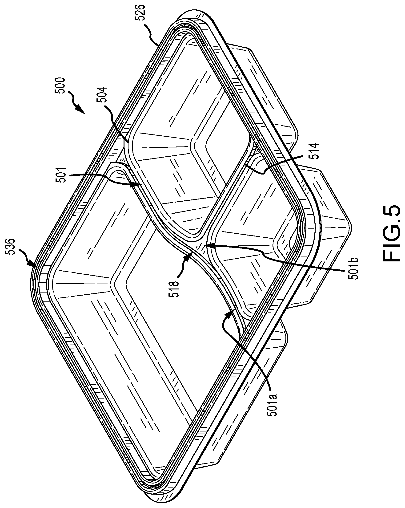 Patent US12297005 Figure 19 – Leak-resistant tray and lid