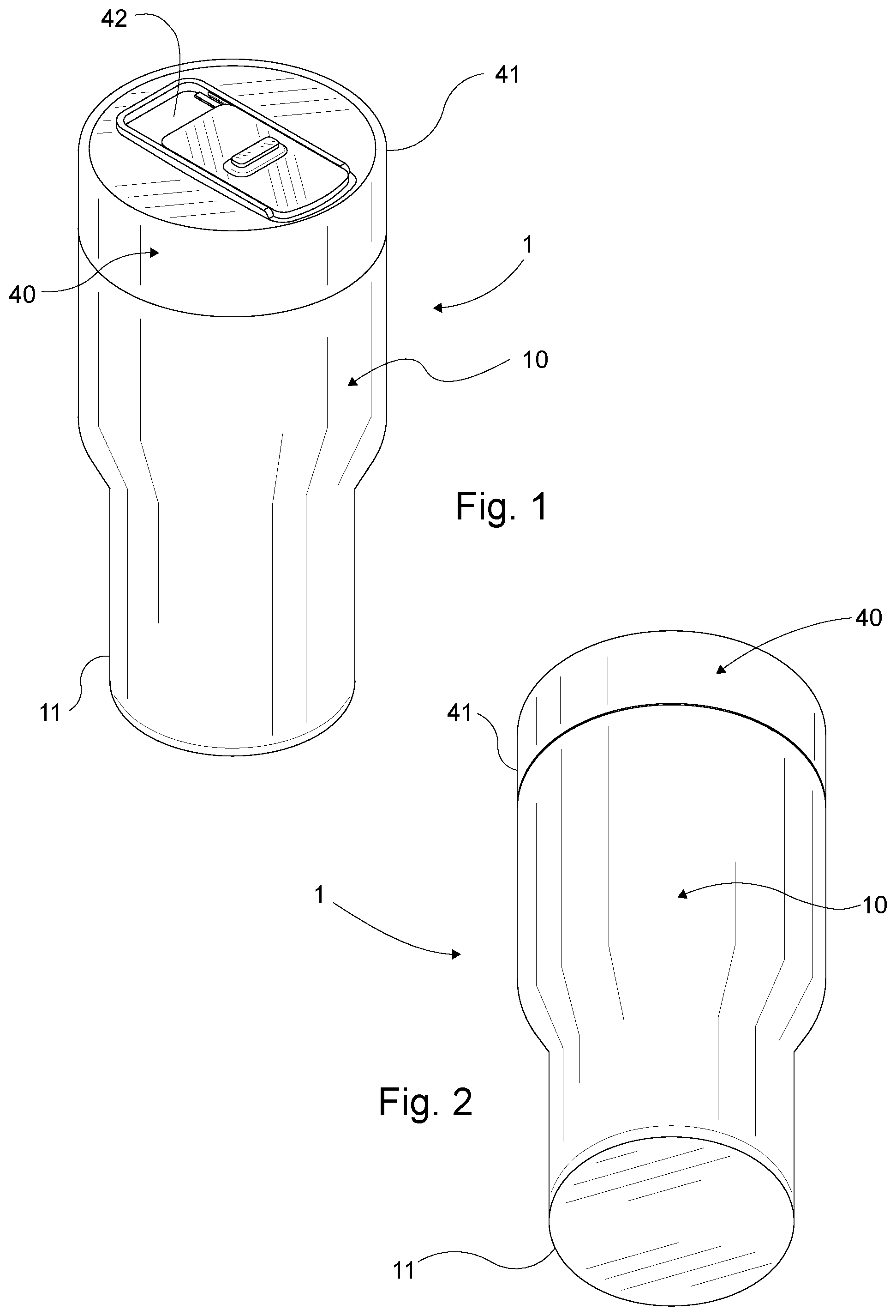 Patent US12297007 Figure 1 – Insulated food and/or beverage container system