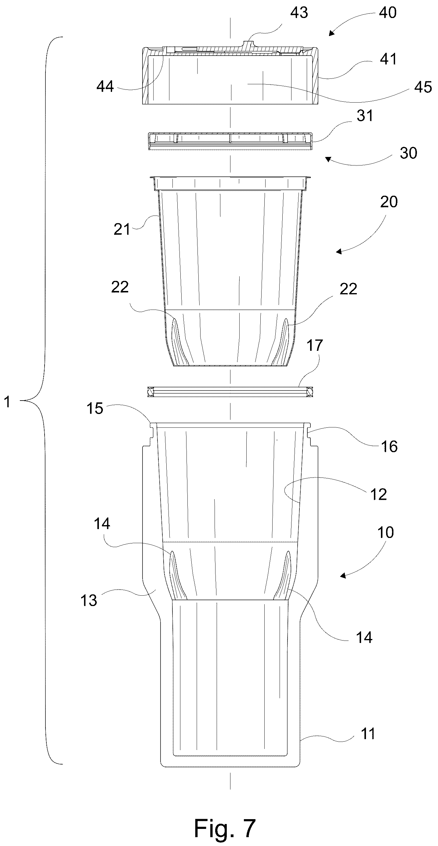 Patent US12297007 Figure 4 – Insulated food and/or beverage container system