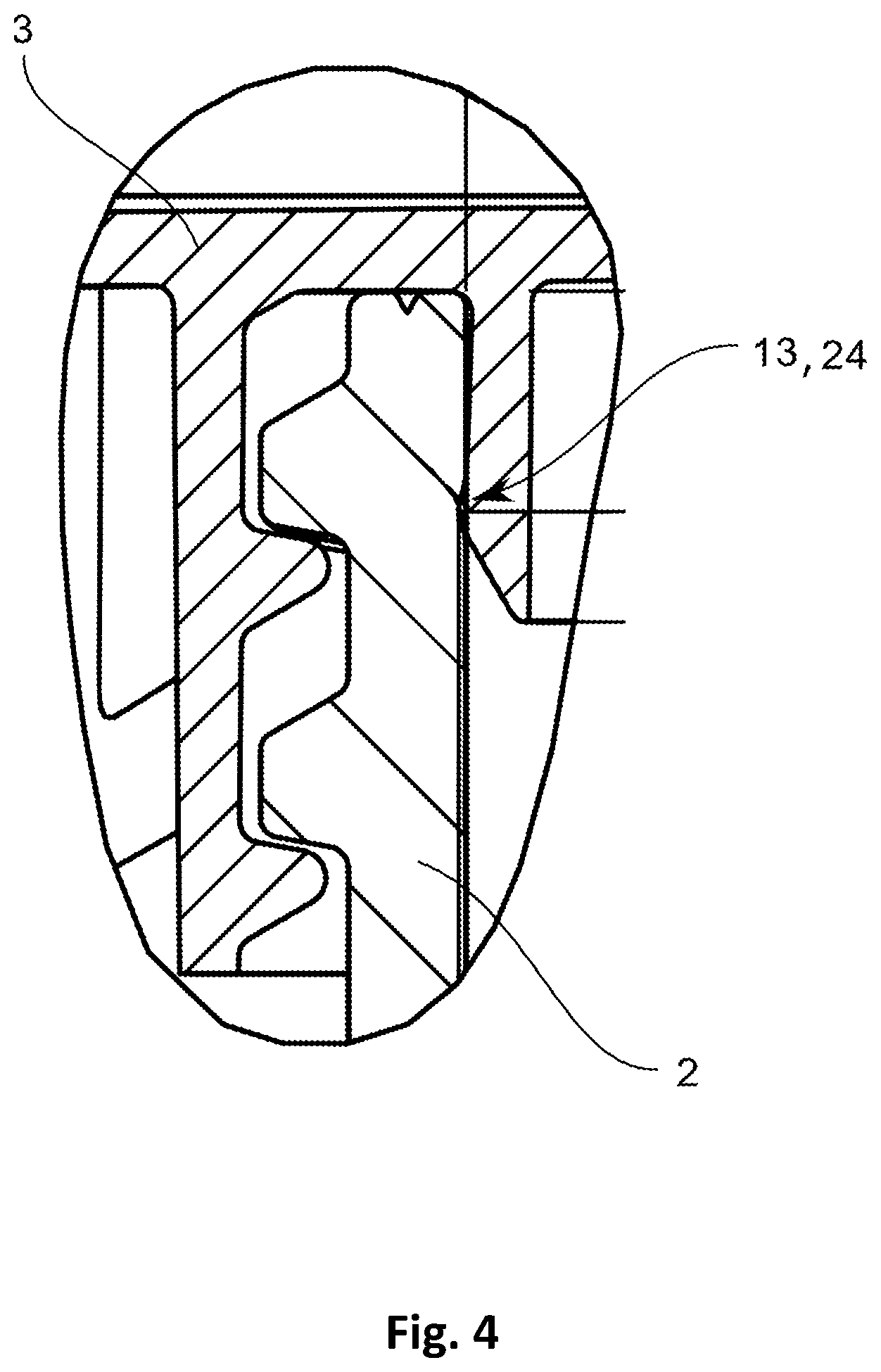 Patent US12297009 Figure 4 – Bottom dispensing package