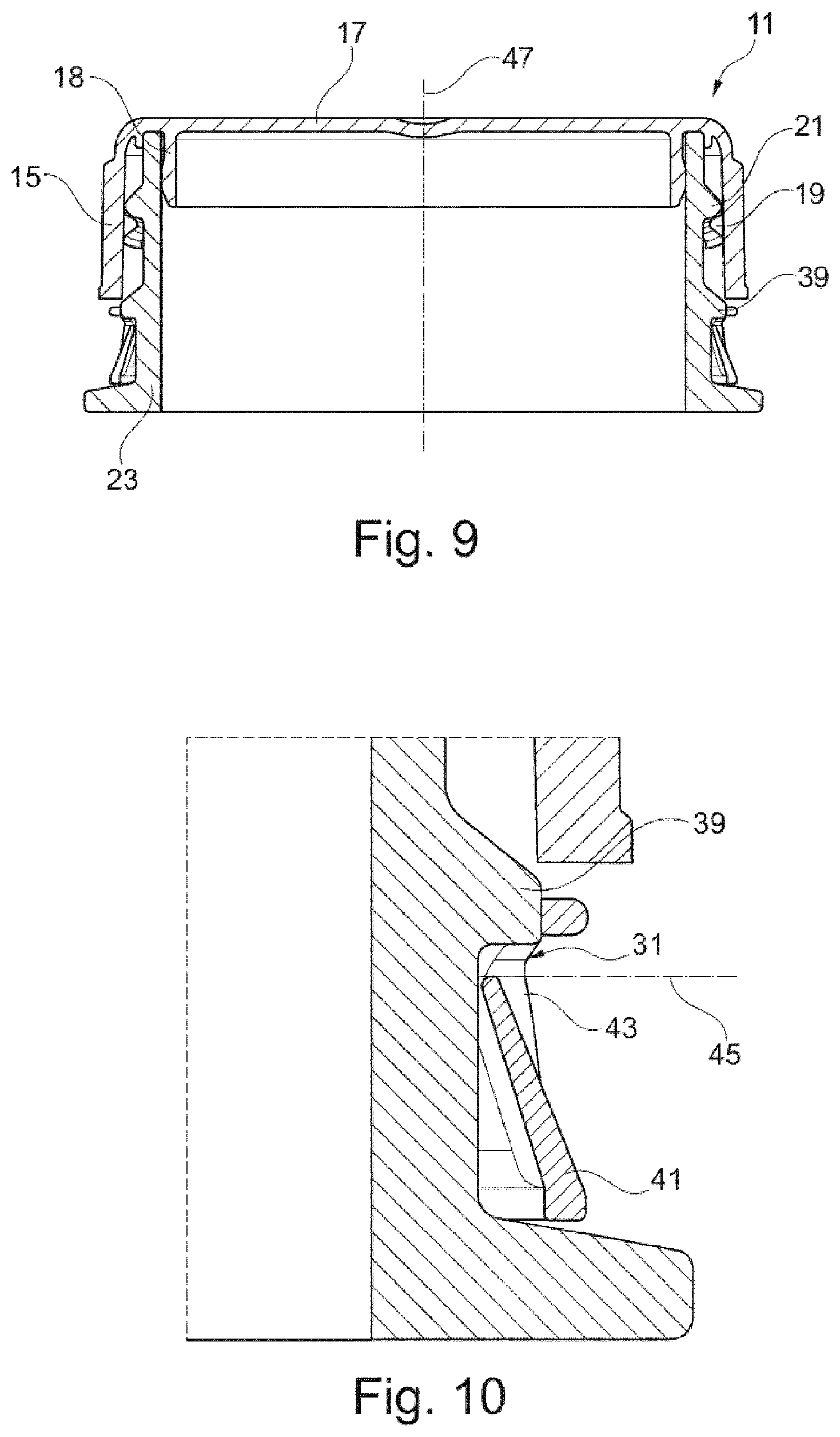 Patent US12297010 Figure 5 – Container closure