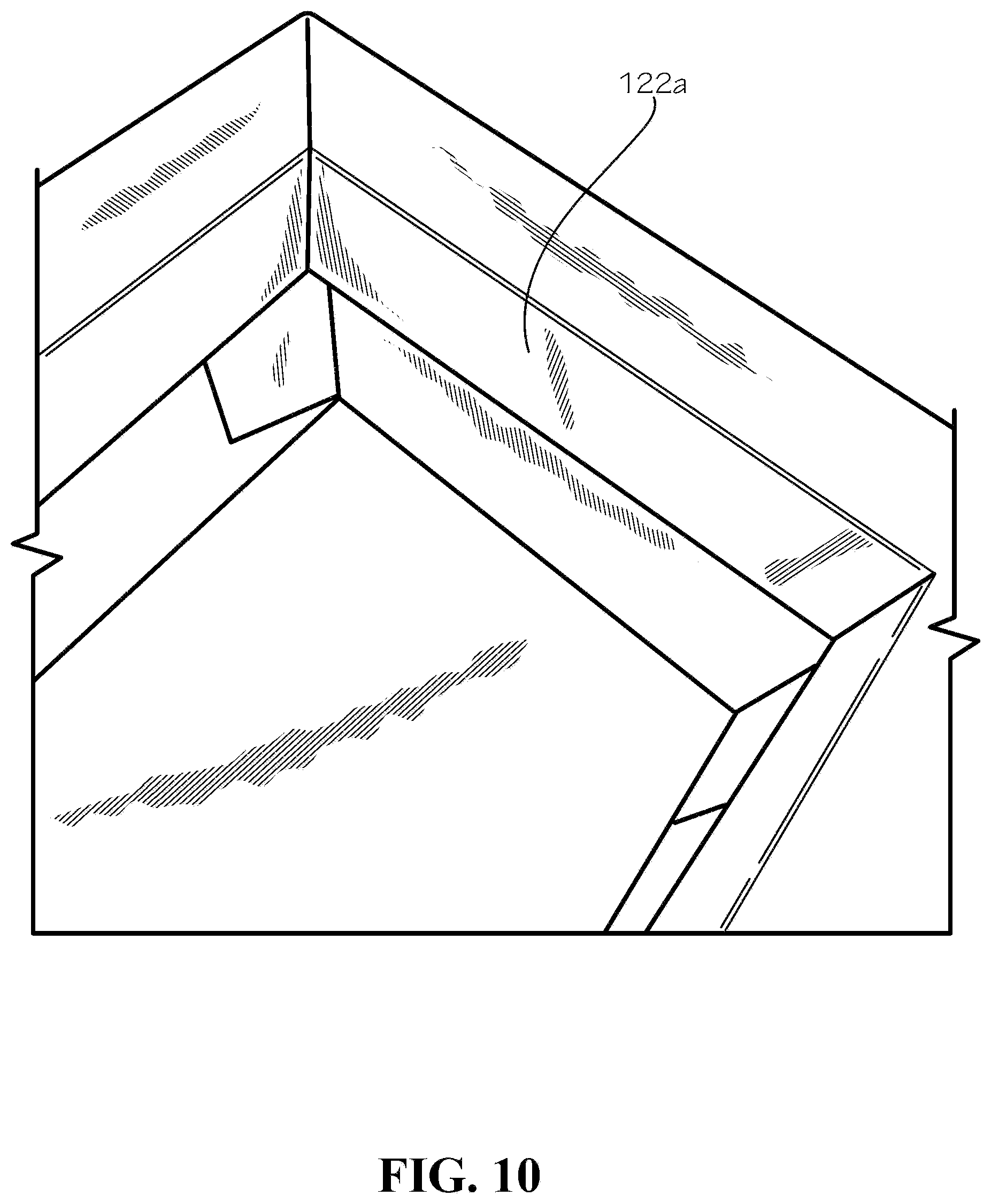Patent US12297016 Figure 10 – Insulated box assembly with overlapping panels