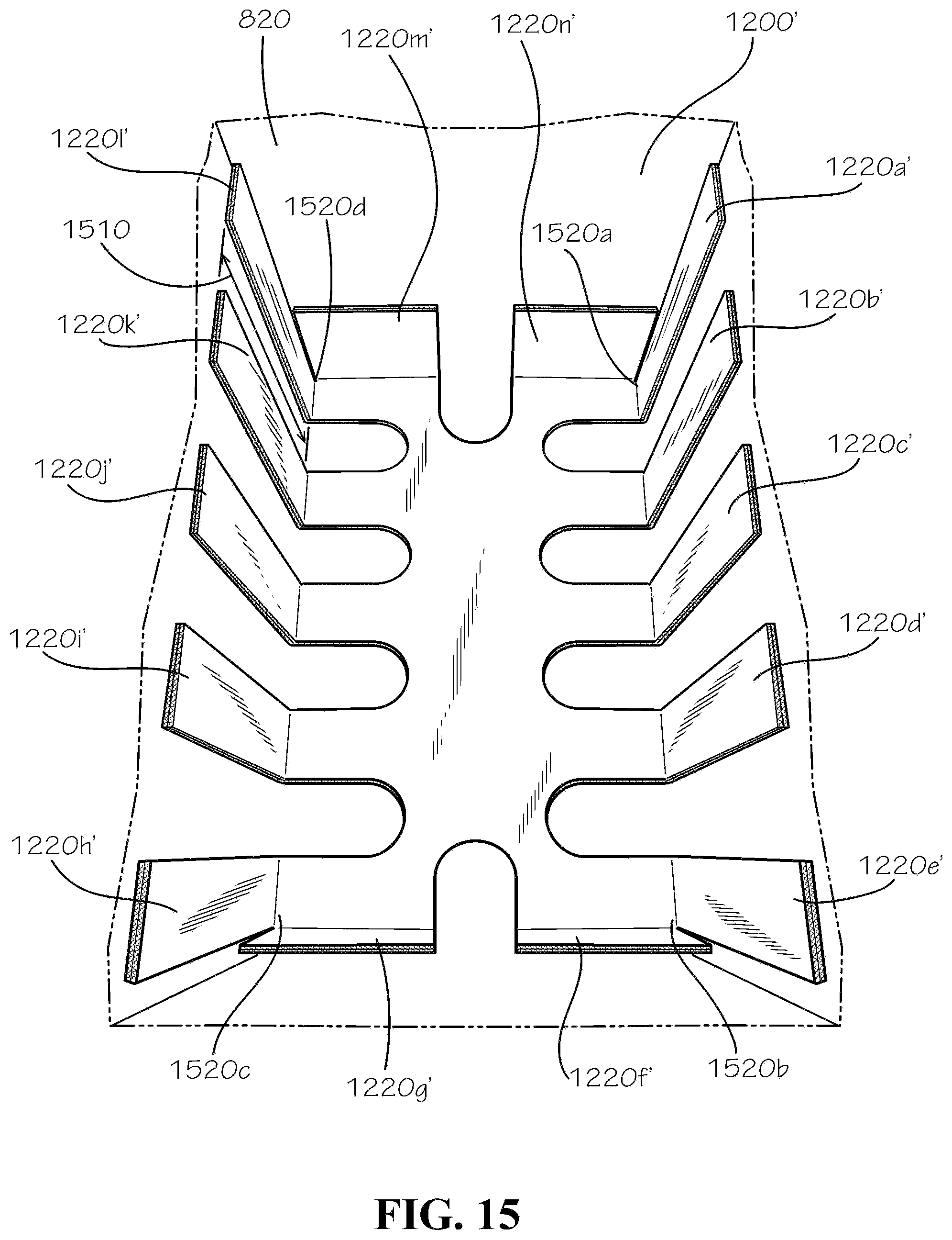 Patent US12297016 Figure 15 – Insulated box assembly with overlapping panels