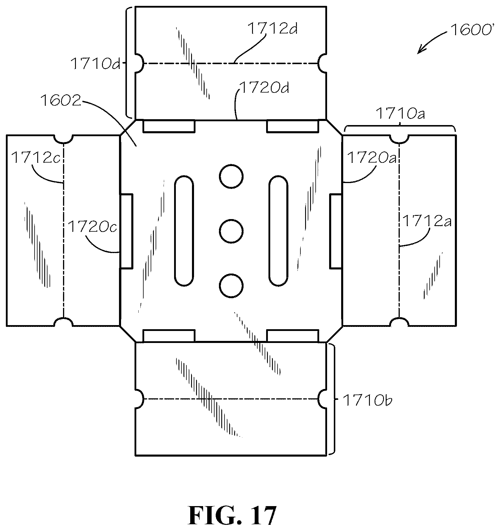 Patent US12297016 Figure 17 – Insulated box assembly with overlapping panels
