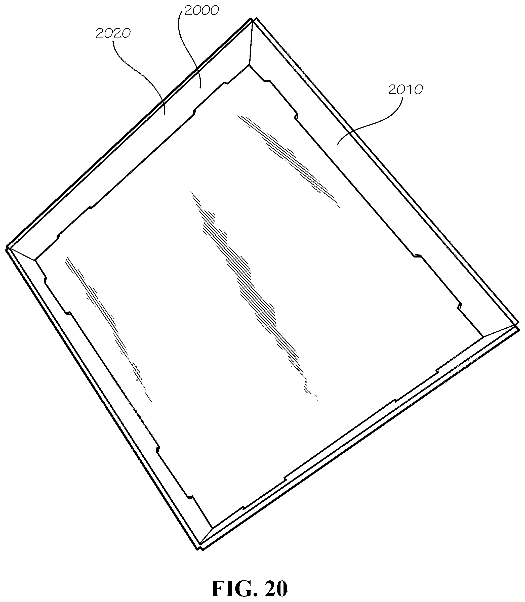 Patent US12297016 Figure 20 – Insulated box assembly with overlapping panels