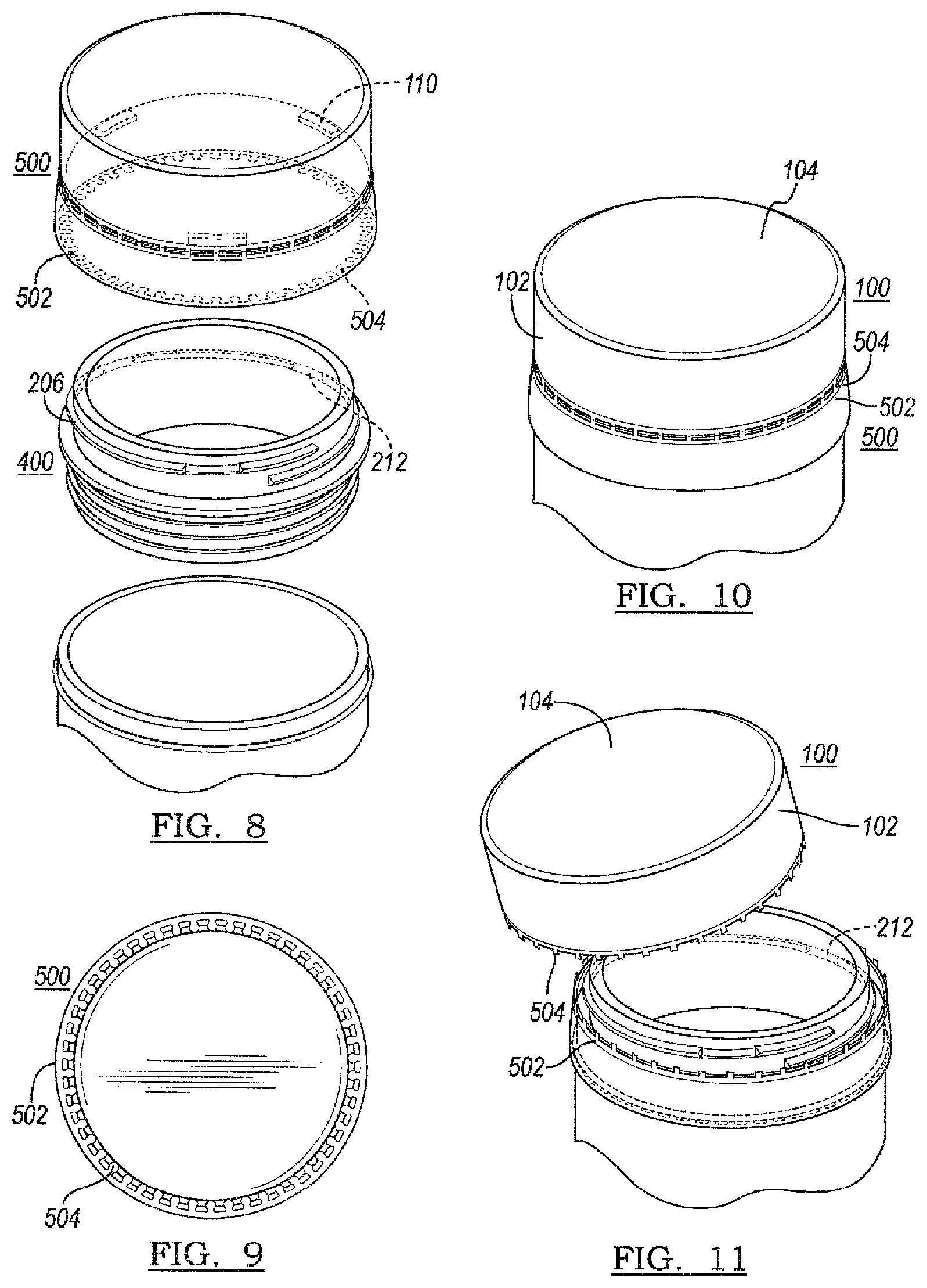 Patent US12297017 Figure 4 – Universal storage security implement for cannabis containers