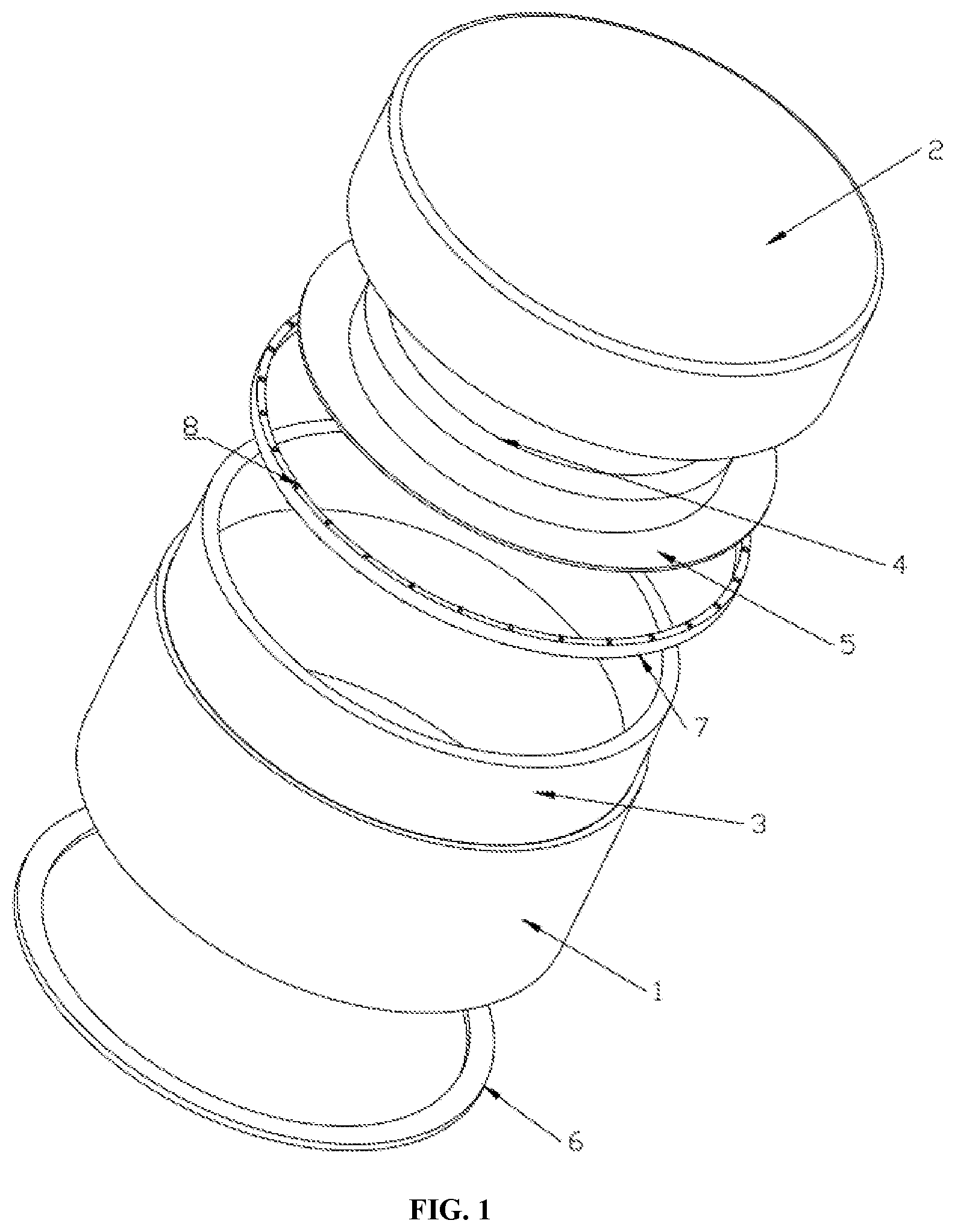 Patent US12297019 Figure 1 – Bottle cap with independent stock bin