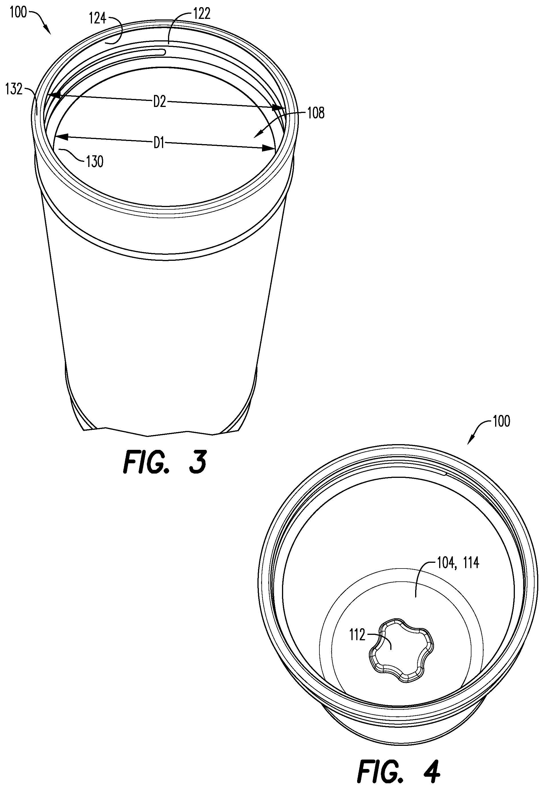 Patent US12297024 Figure 3 – Container with an inner body, an outer body, and a detachable cover