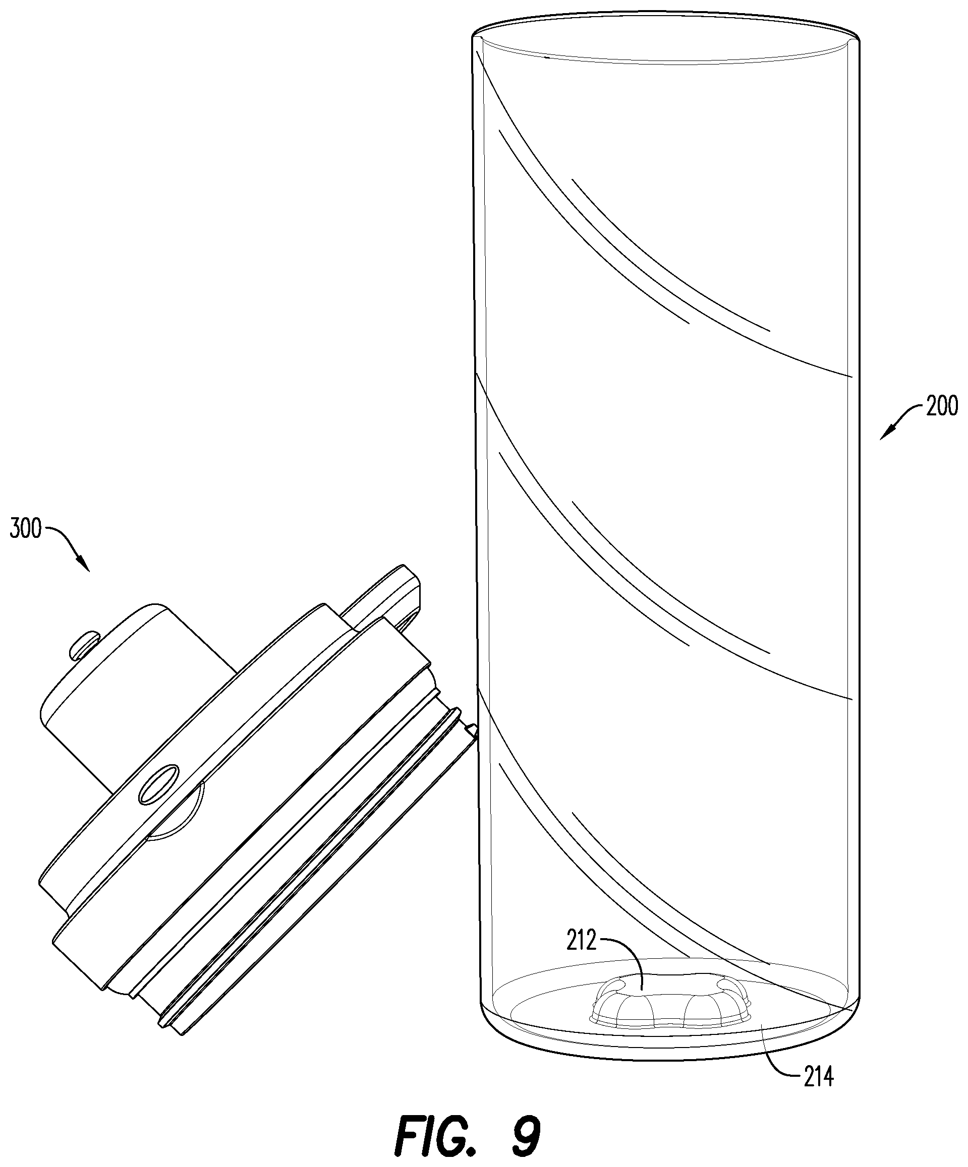 Patent US12297024 Figure 6 – Container with an inner body, an outer body, and a detachable cover