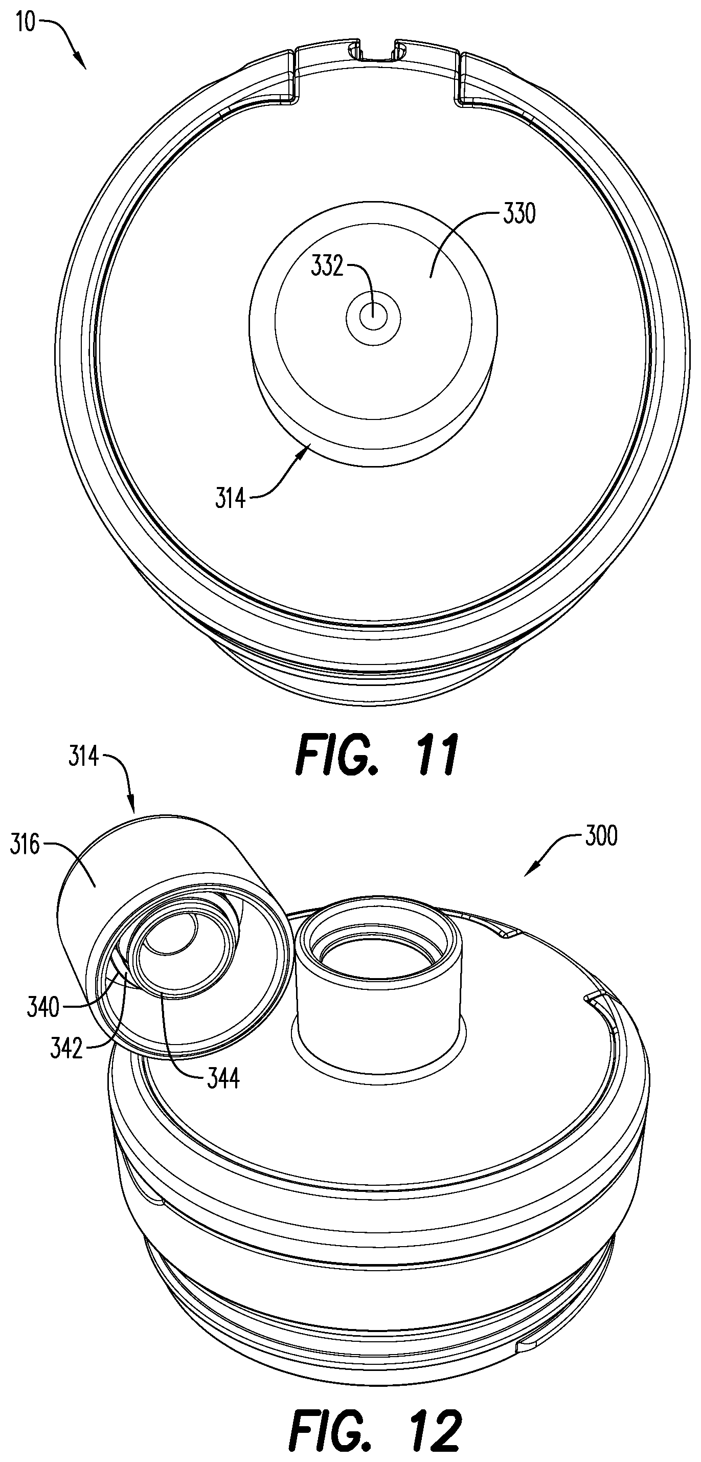 Patent US12297024 Figure 8 – Container with an inner body, an outer body, and a detachable cover
