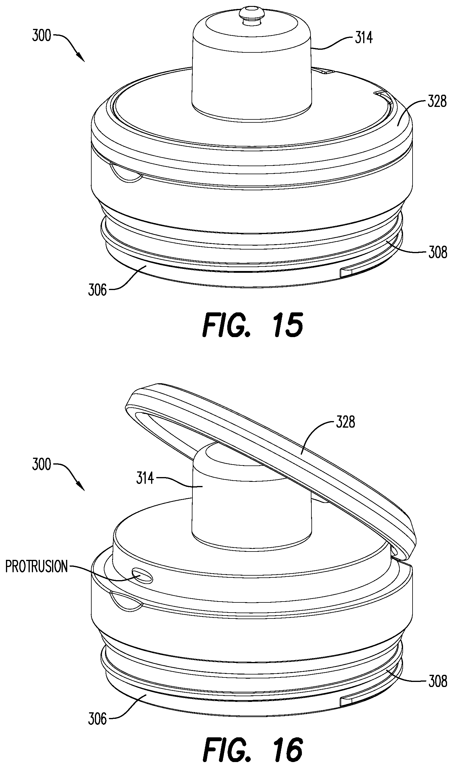 Patent US12297024 Figure 10 – Container with an inner body, an outer body, and a detachable cover