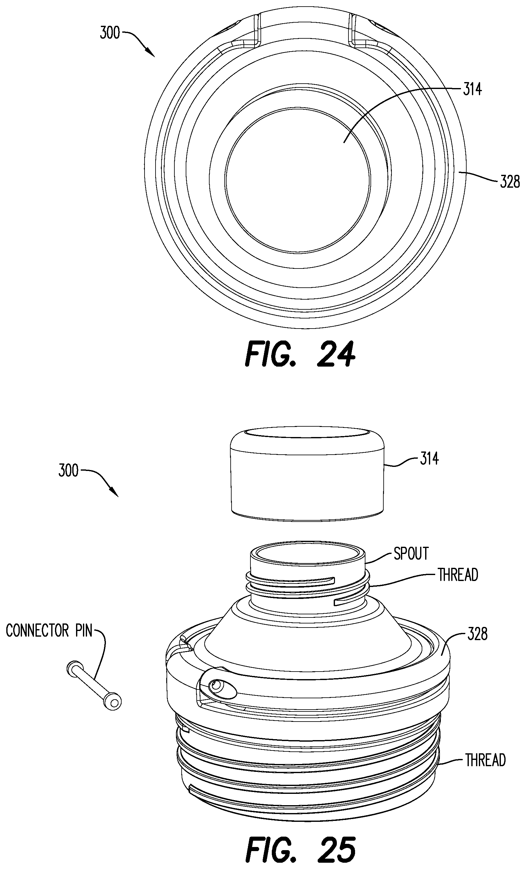Patent US12297024 Figure 16 – Container with an inner body, an outer body, and a detachable cover