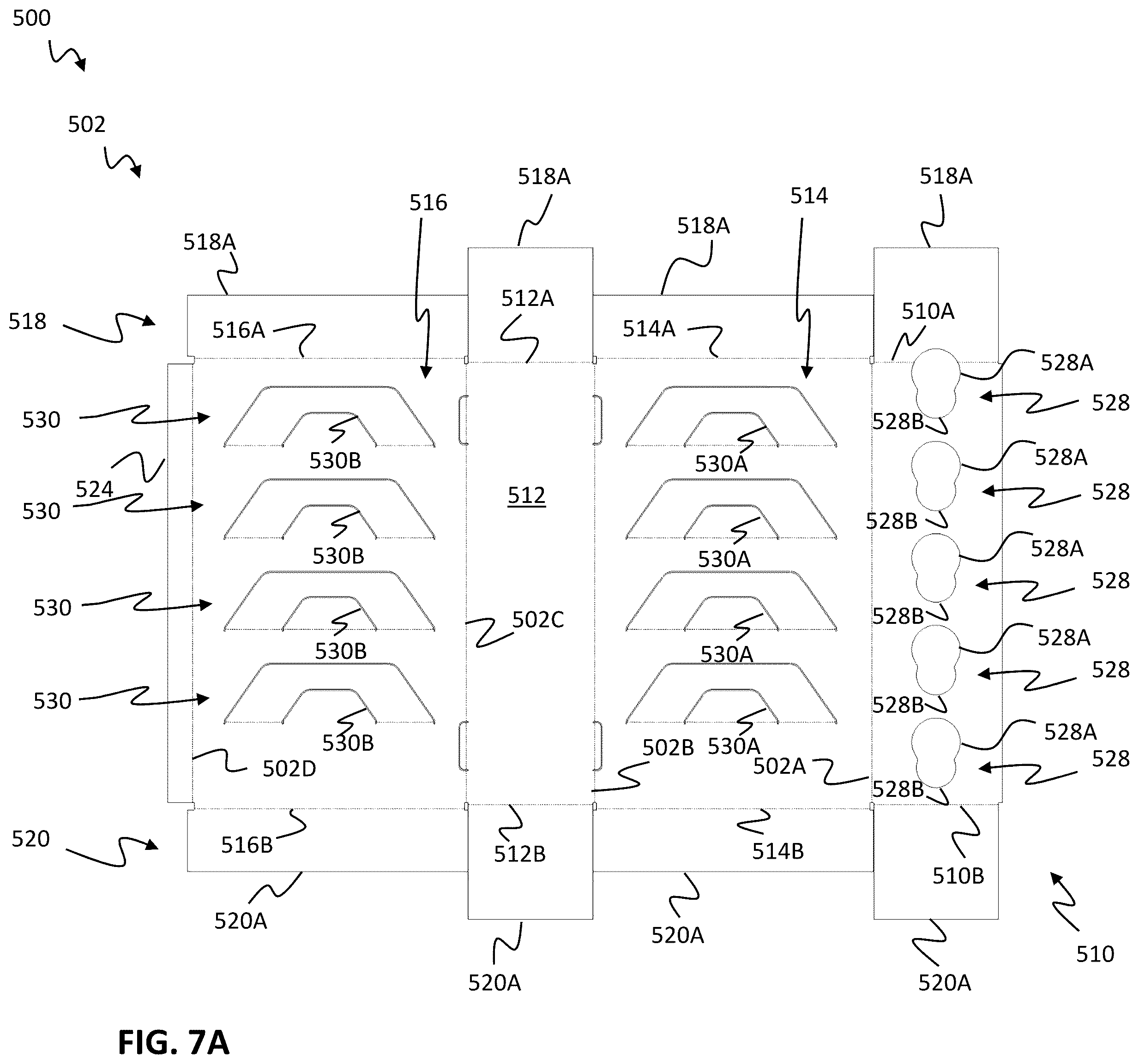 Patent US12297025 Figure 8 – Box for receipt of bags containing liquid