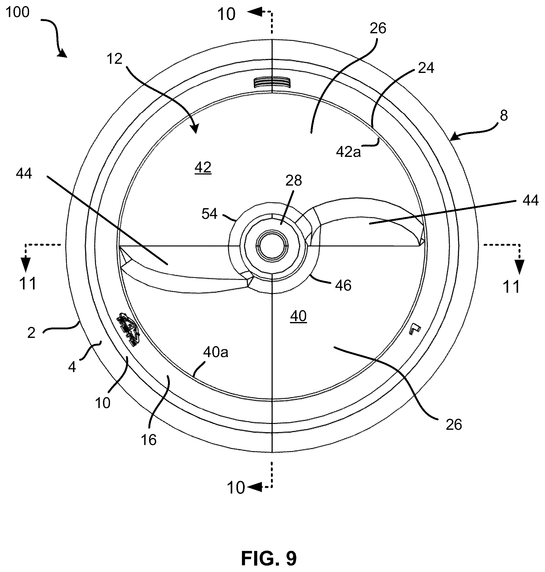 Patent US12297027 Figure 6 – Base of a plastic container