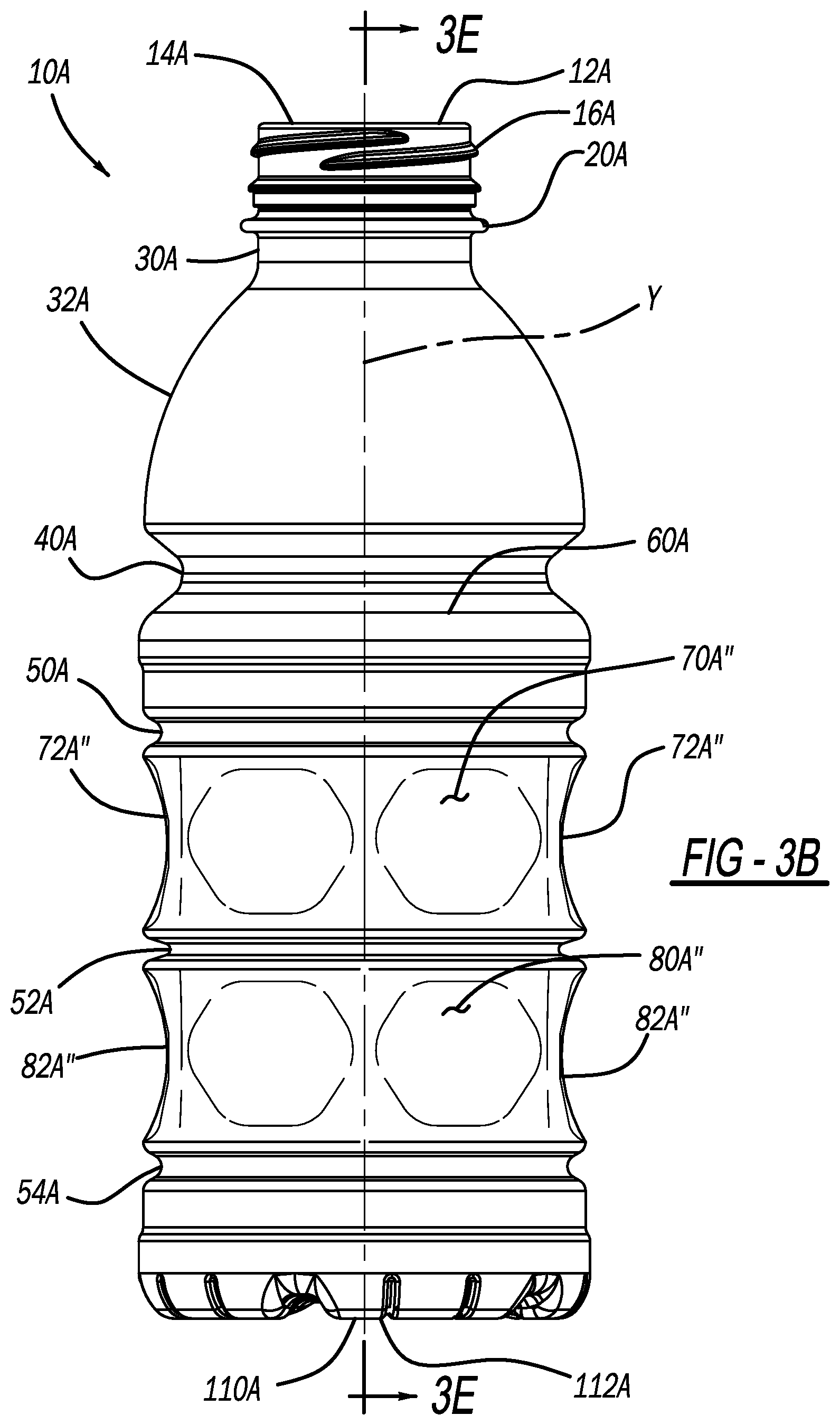 Patent US12297028 Figure 10 – Polymeric container including a body with a plurality of oscillations