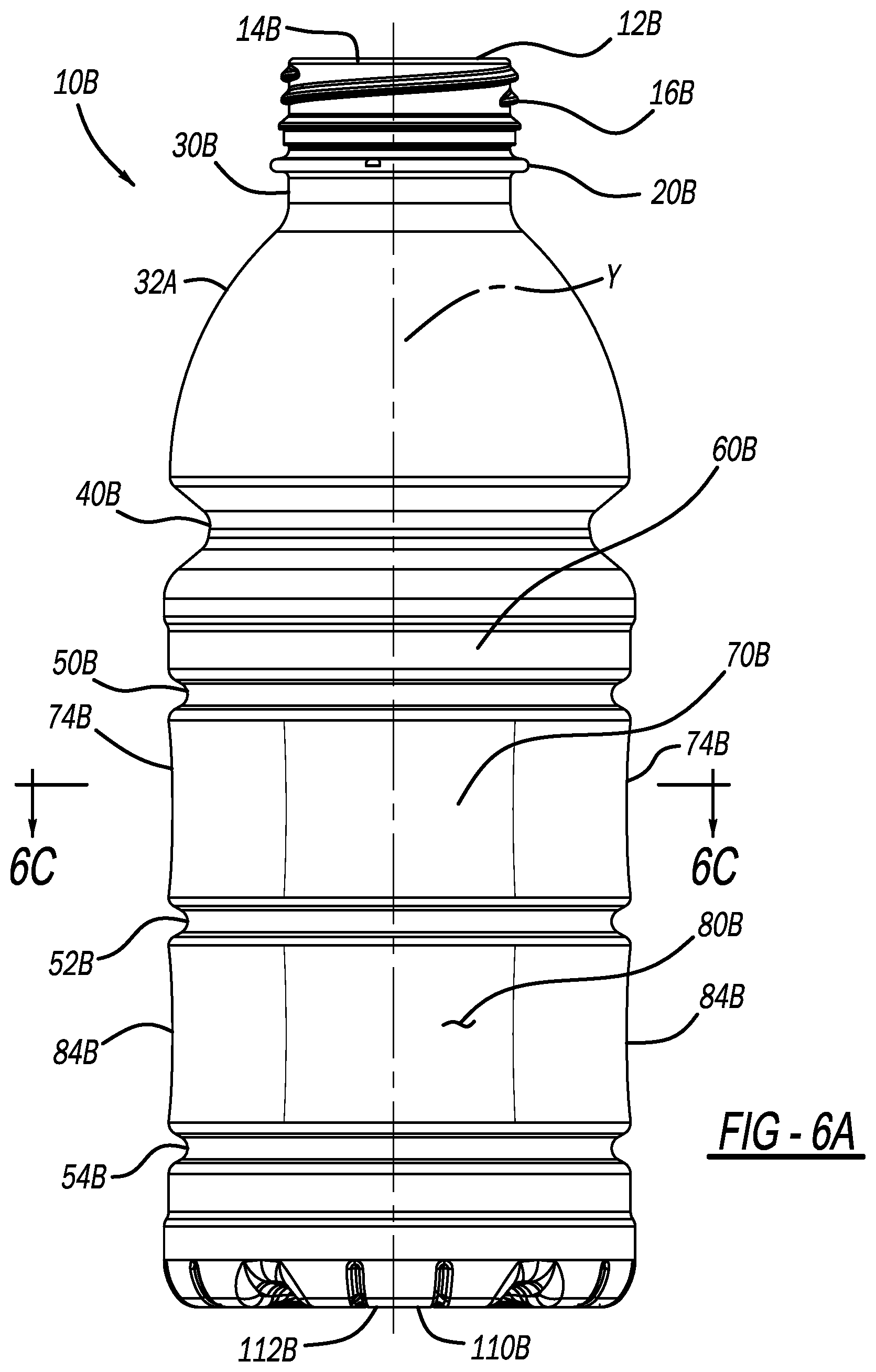 Patent US12297028 Figure 16 – Polymeric container including a body with a plurality of oscillations