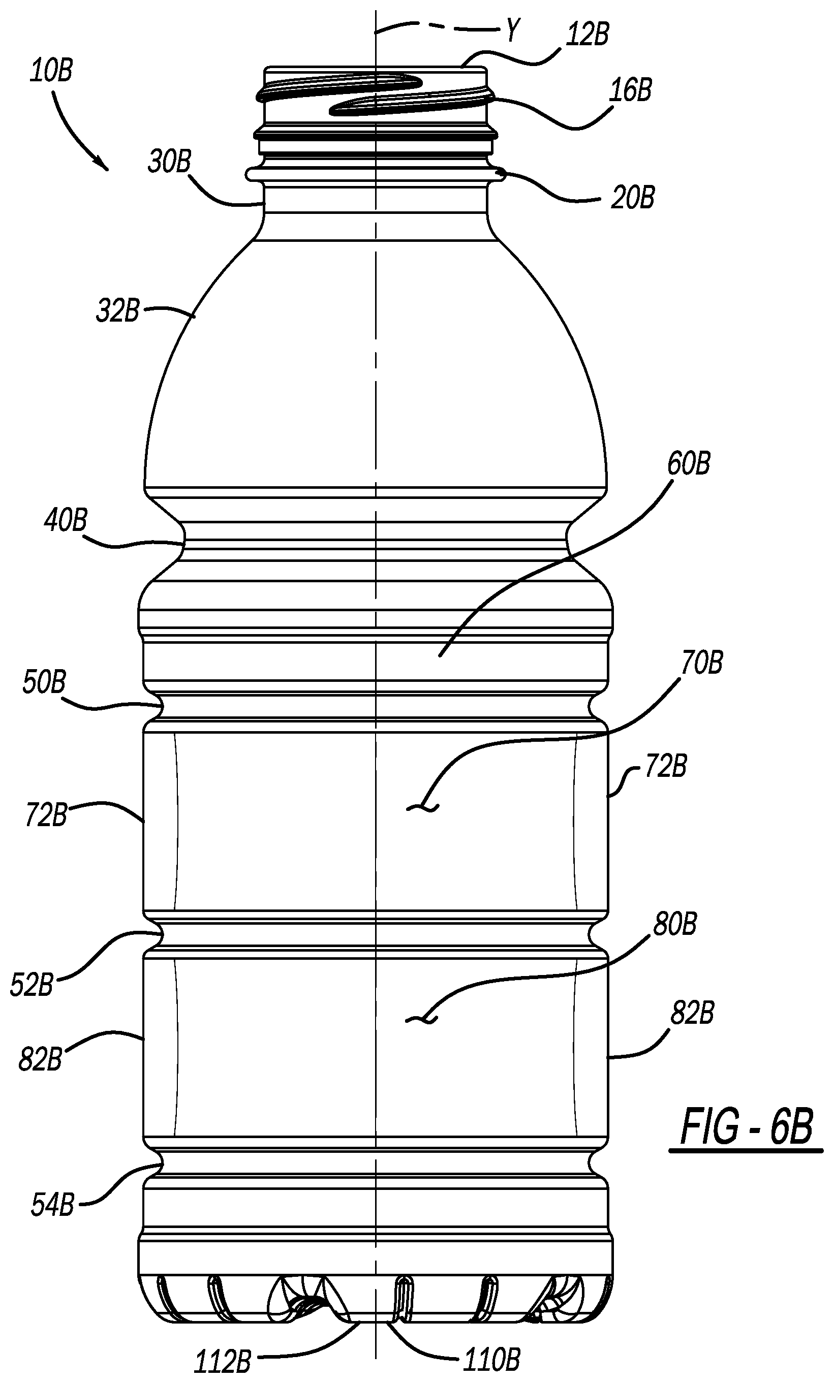 Patent US12297028 Figure 17 – Polymeric container including a body with a plurality of oscillations