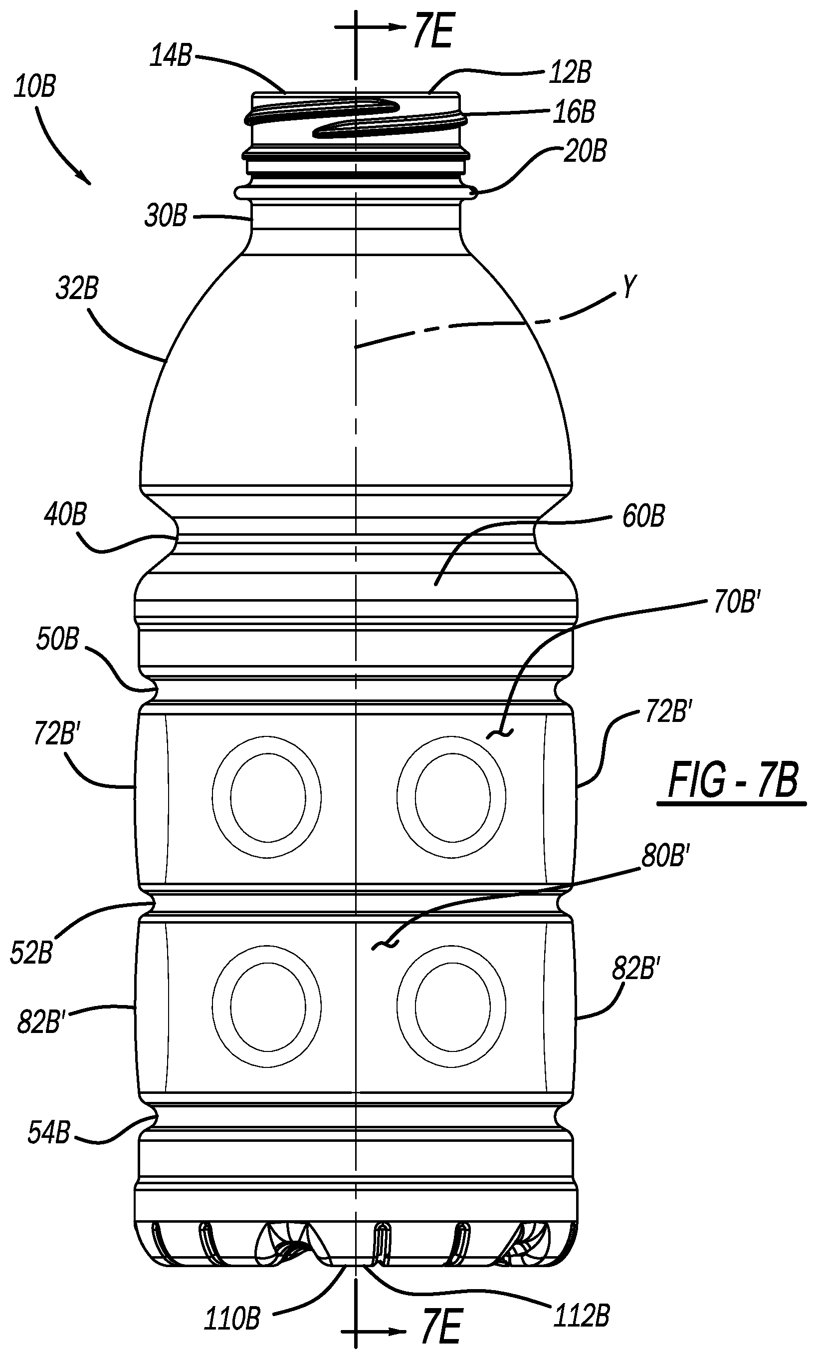 Patent US12297028 Figure 20 – Polymeric container including a body with a plurality of oscillations