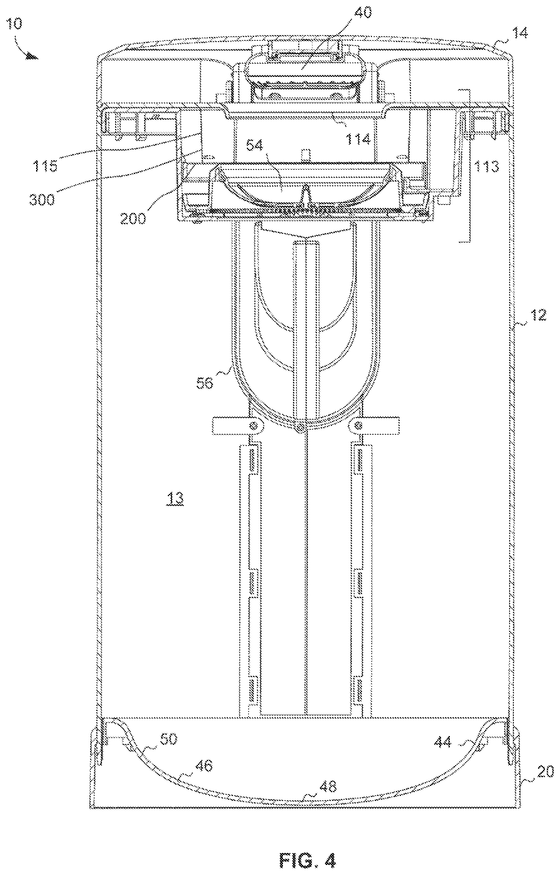 Patent US12297038 Figure 5 – Container for receiving multiple flexible bag assemblies