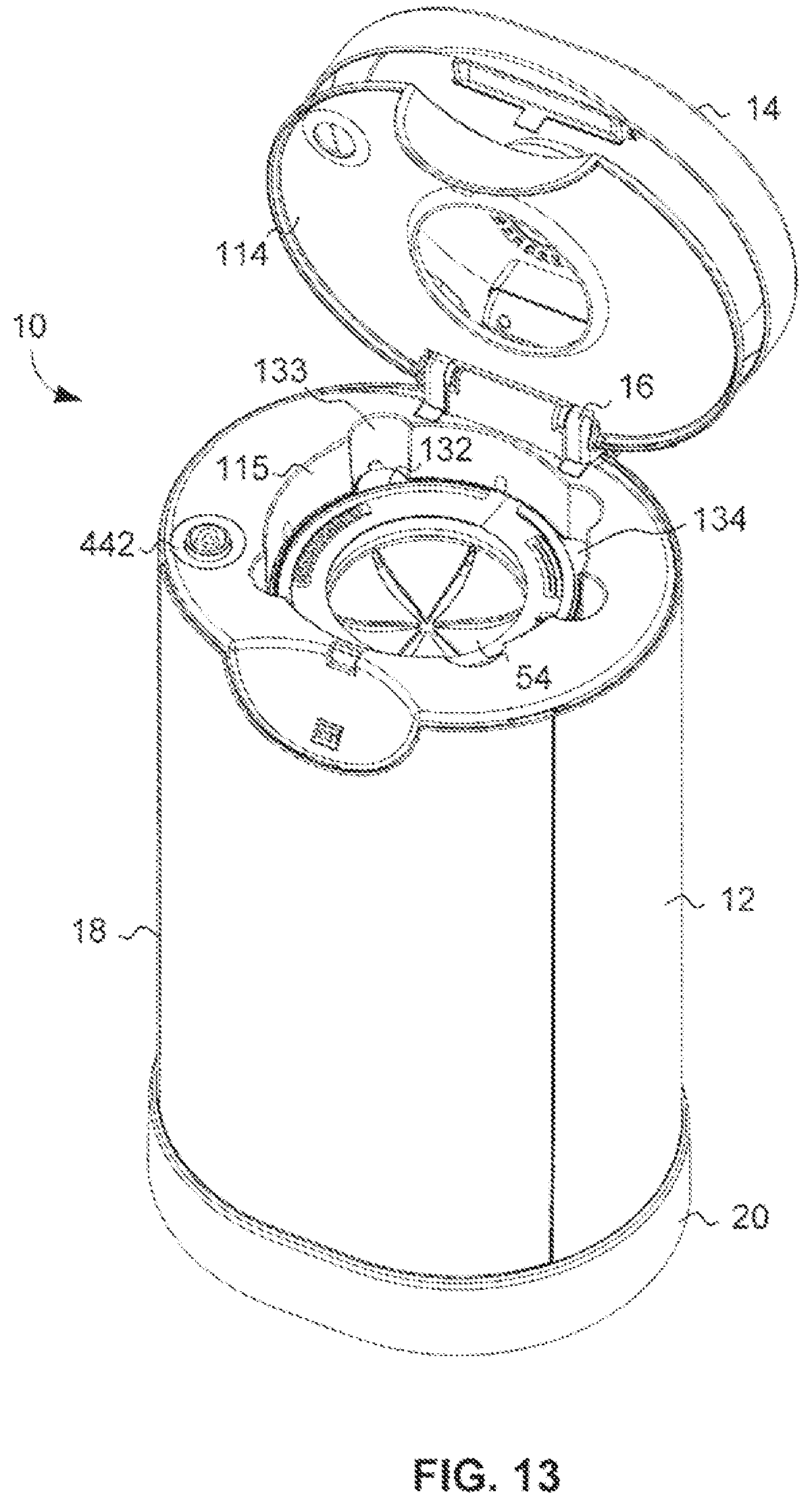 Patent US12297038 Figure 14 – Container for receiving multiple flexible bag assemblies