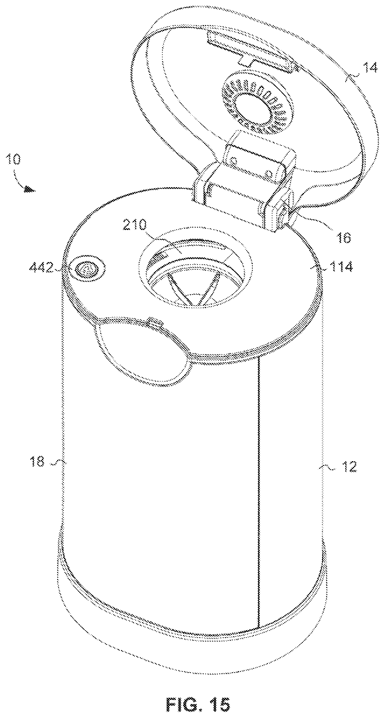 Patent US12297038 Figure 16 – Container for receiving multiple flexible bag assemblies