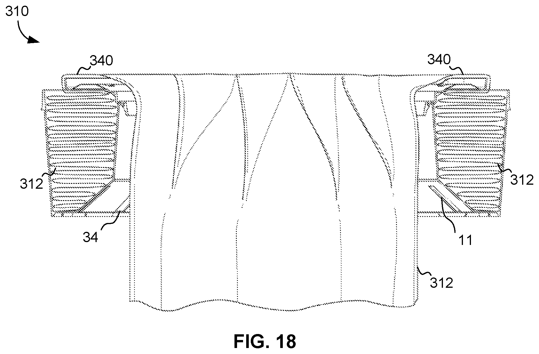 Patent US12297038 Figure 18 – Container for receiving multiple flexible bag assemblies