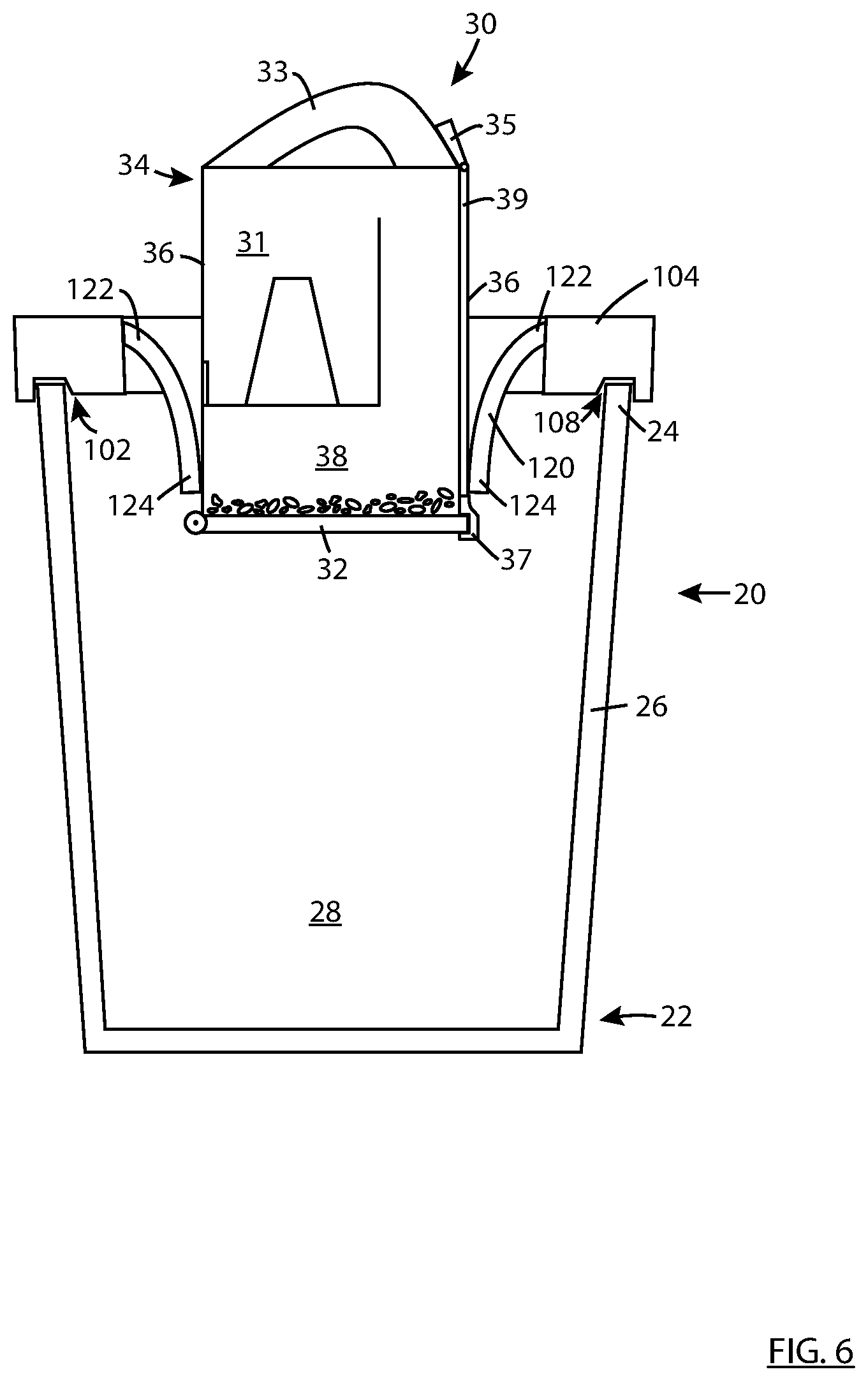 Patent US12297039 Figure 5 – Dust and allergen control for surface cleaning apparatus
