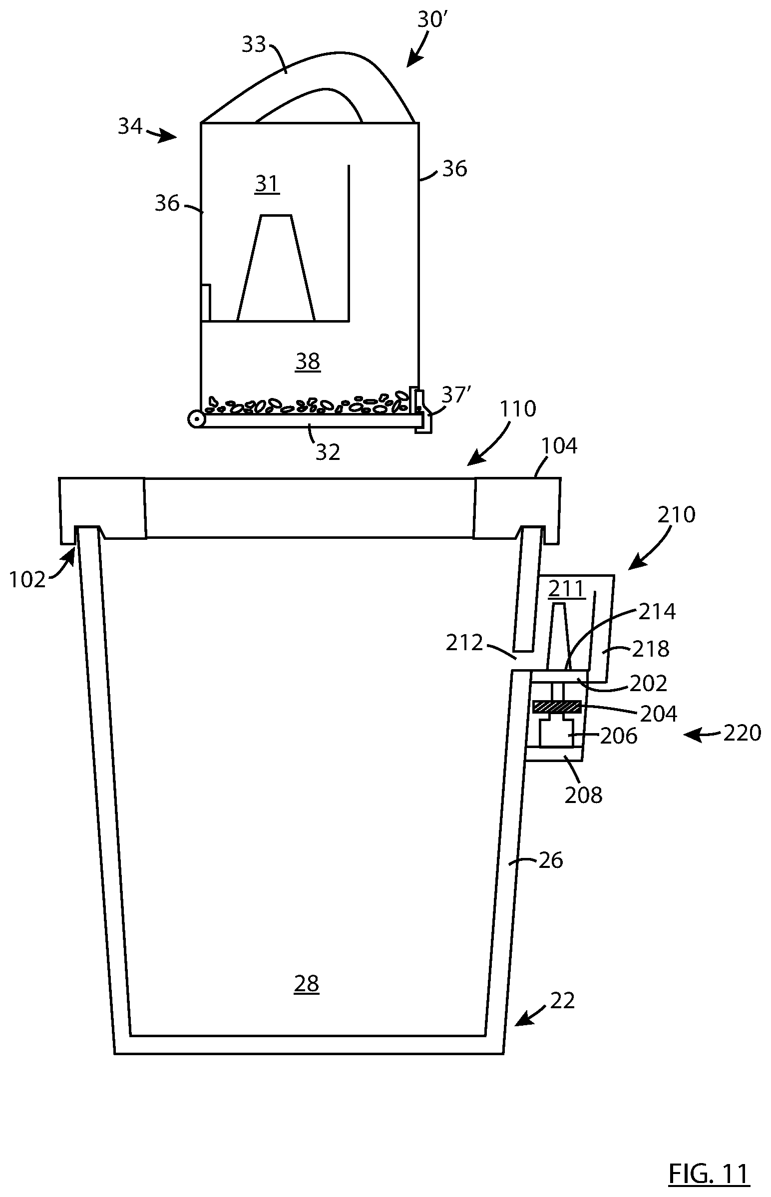 Patent US12297039 Figure 10 – Dust and allergen control for surface cleaning apparatus