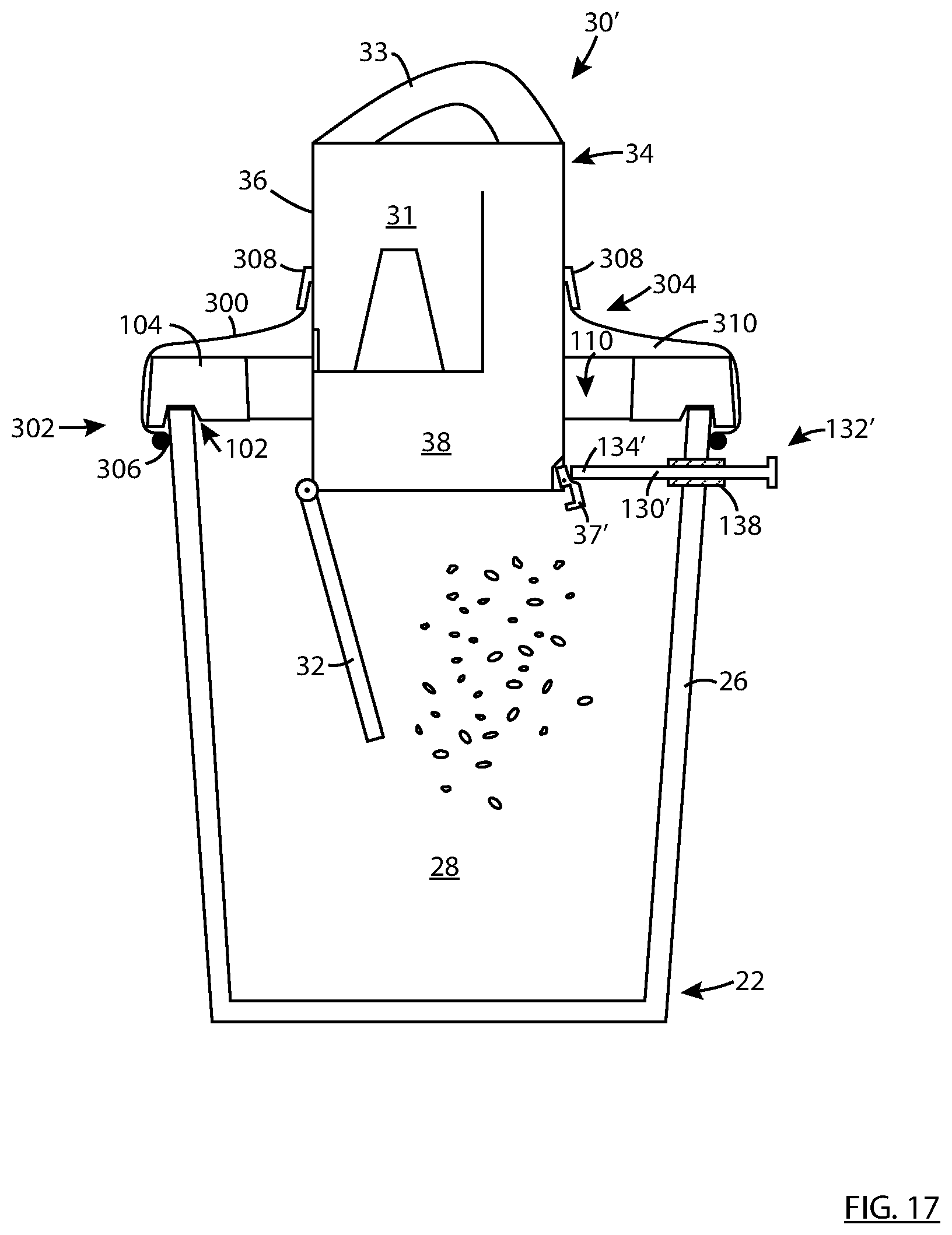 Patent US12297039 Figure 17 – Dust and allergen control for surface cleaning apparatus