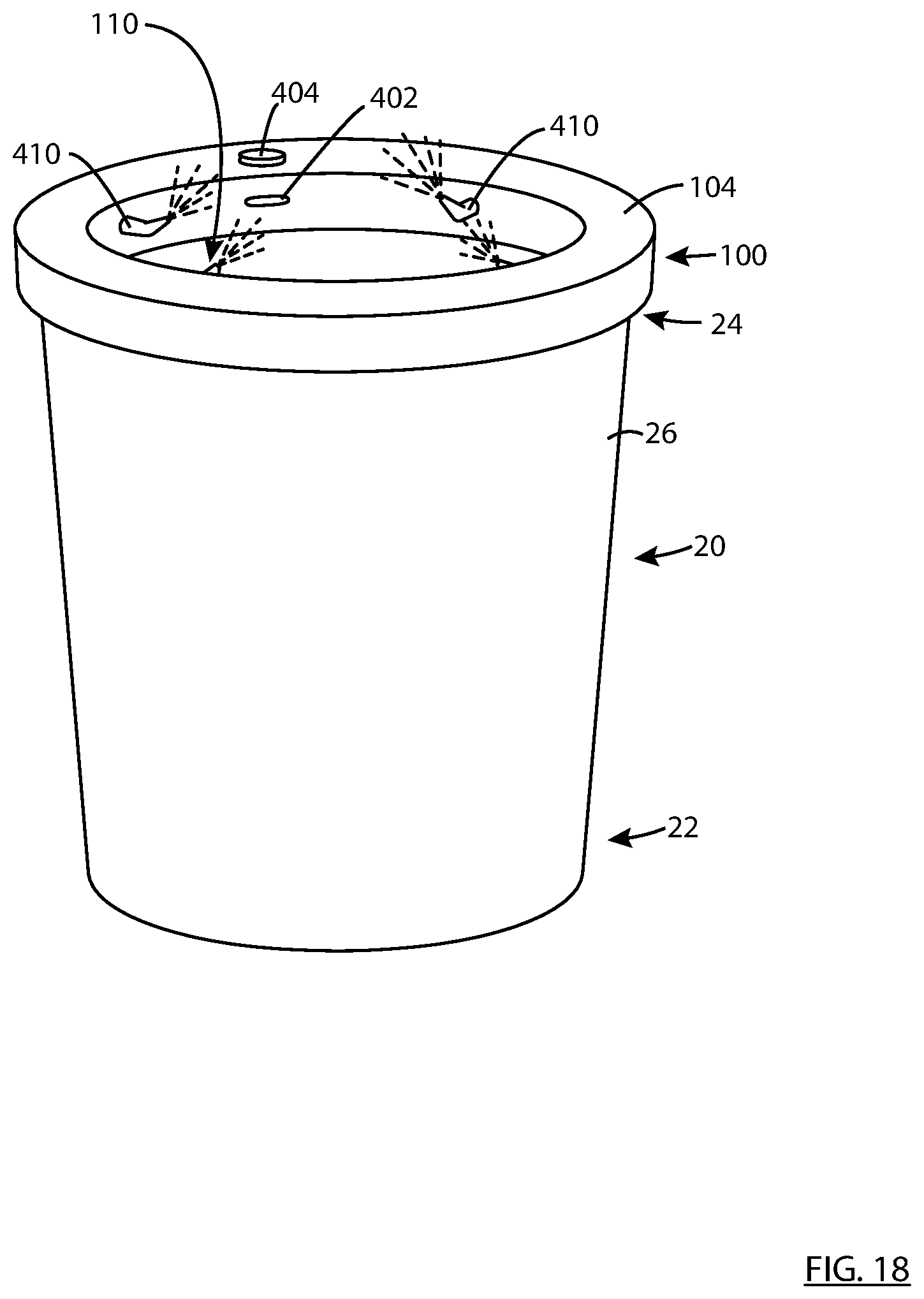 Patent US12297039 Figure 18 – Dust and allergen control for surface cleaning apparatus