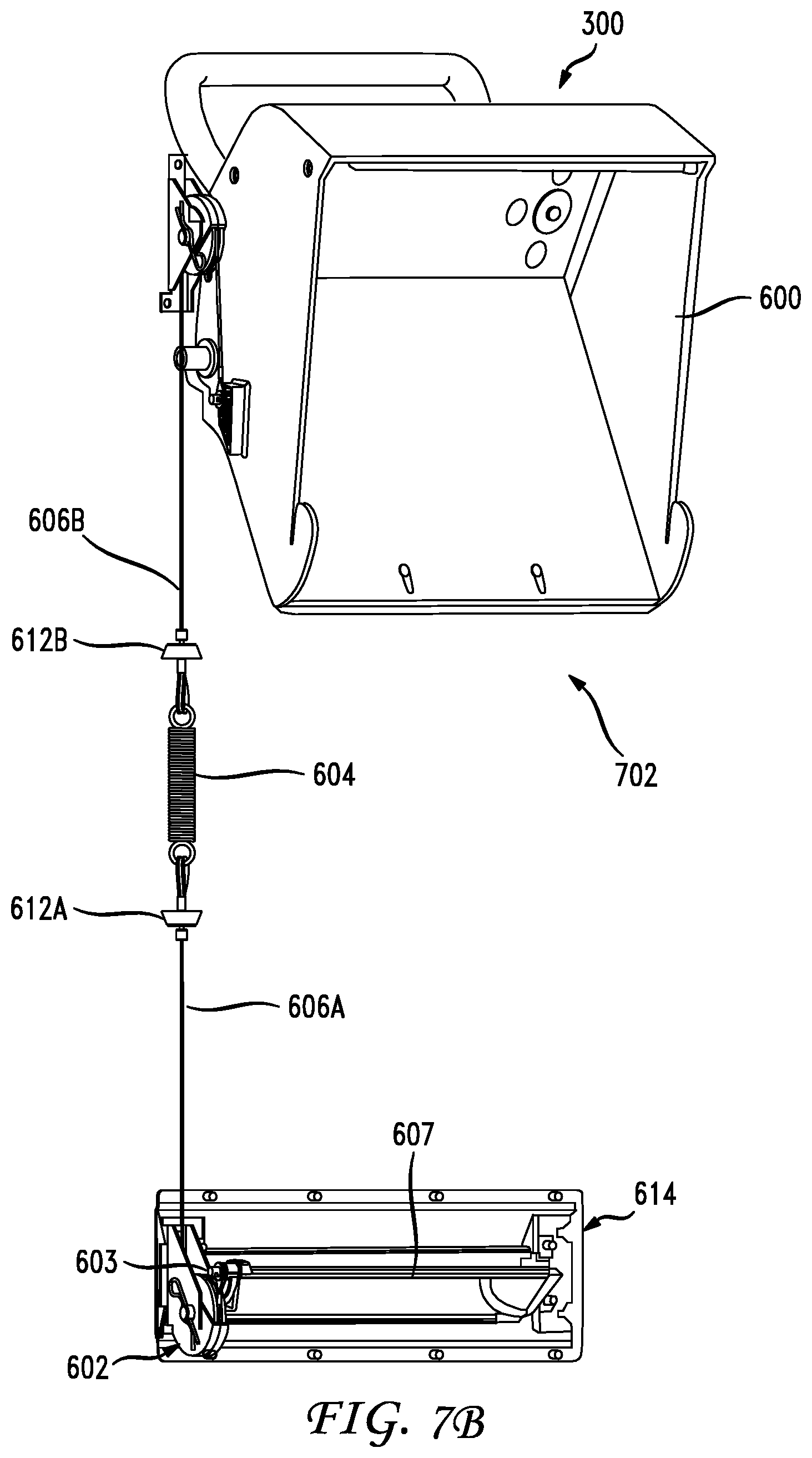 Patent US12297042 Figure 10 – Hands free storage receptacle