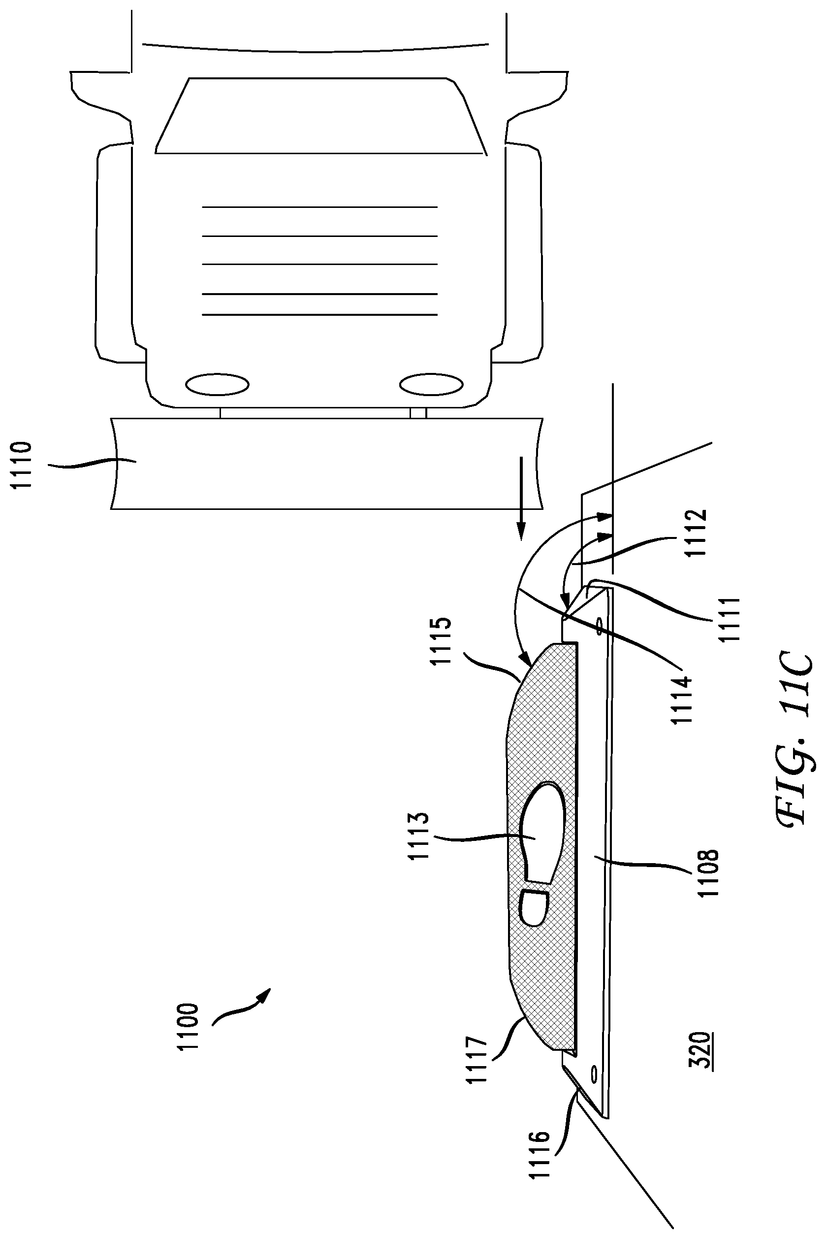 Patent US12297042 Figure 19 – Hands free storage receptacle