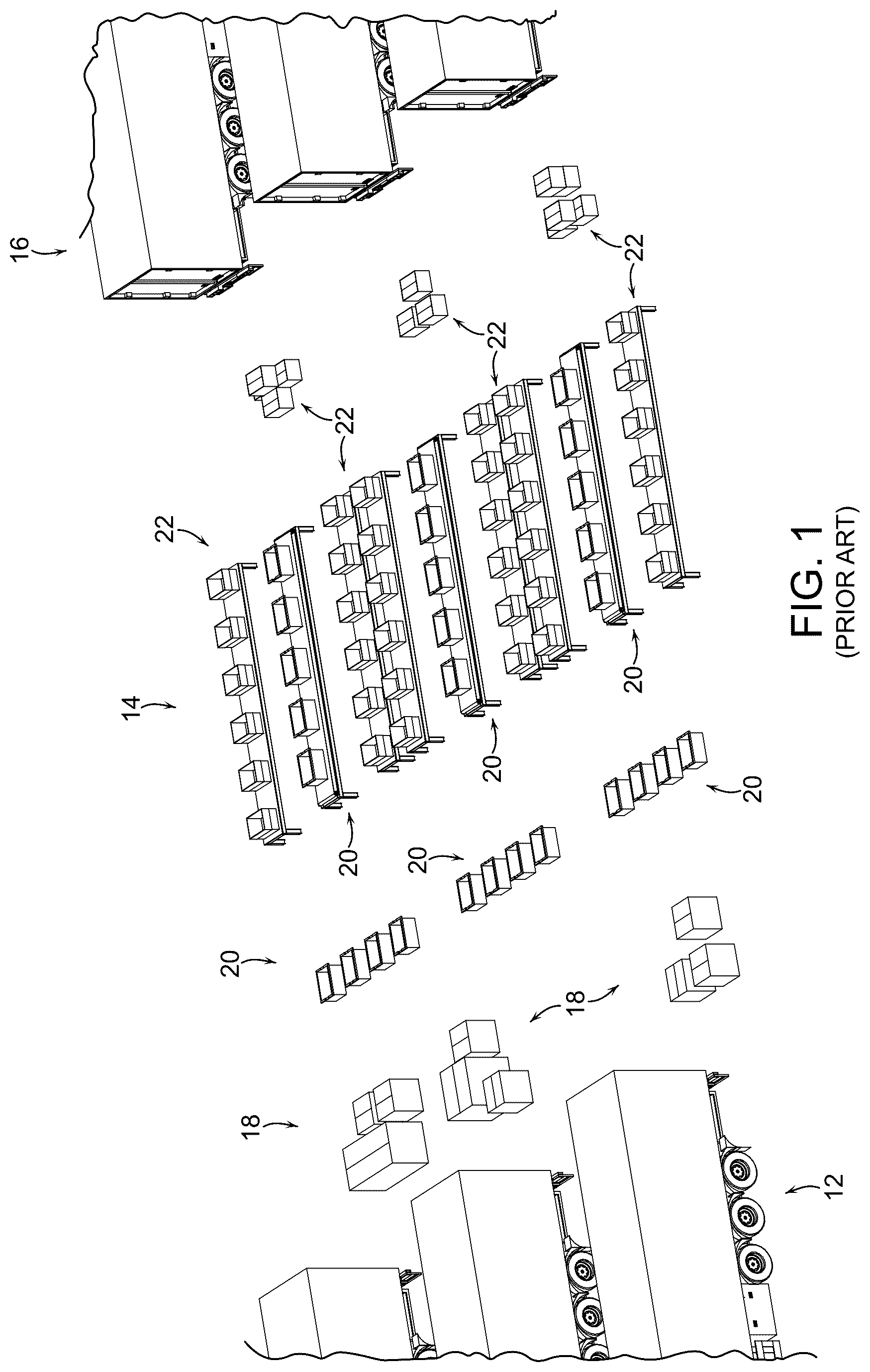 Patent US12297046 Figure 1 – Systems and methods for processing objects, including automated linear processing stations