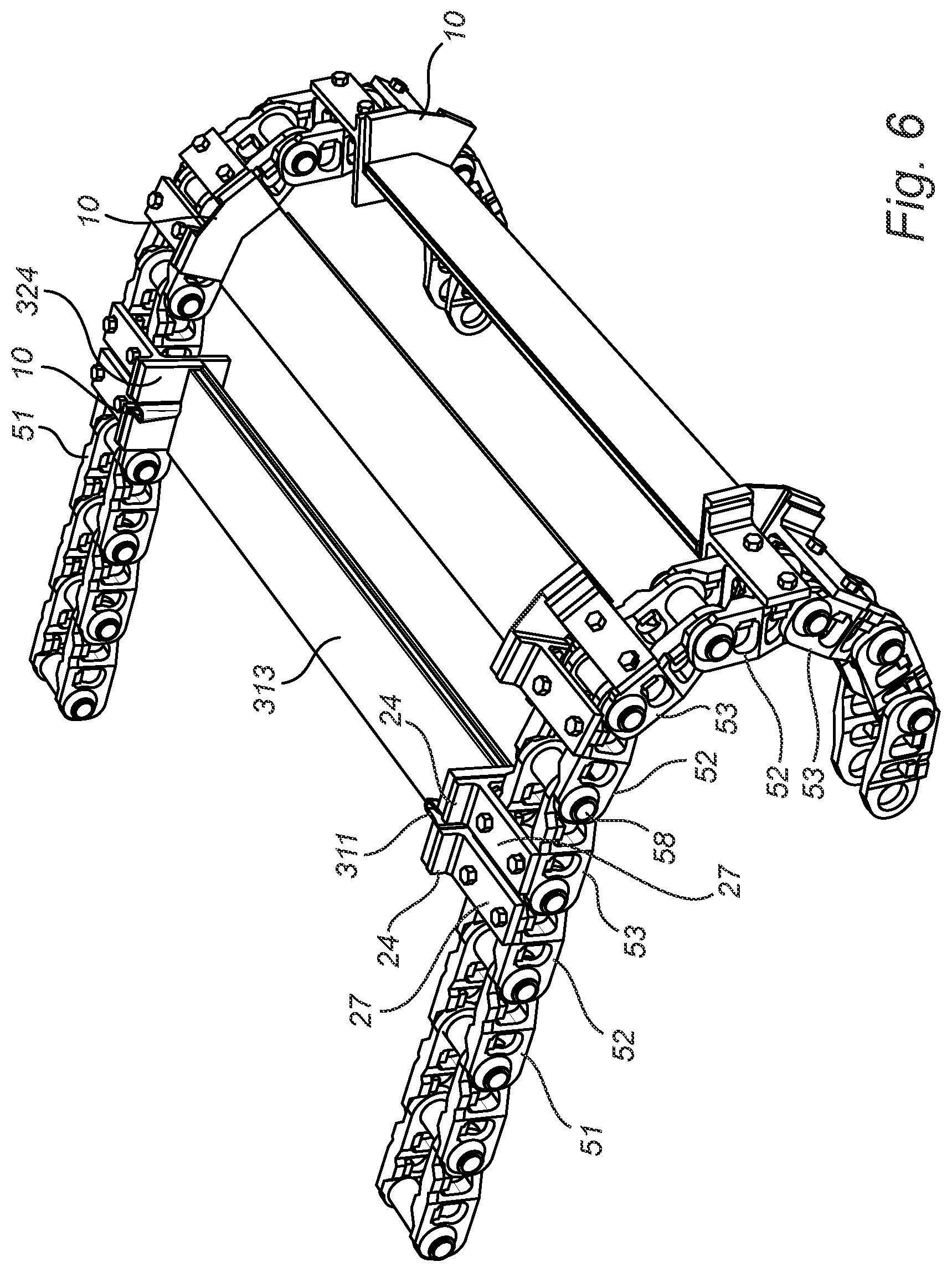 Patent US12297048 Figure 7 – Conveyor system unit and endless conveyor system