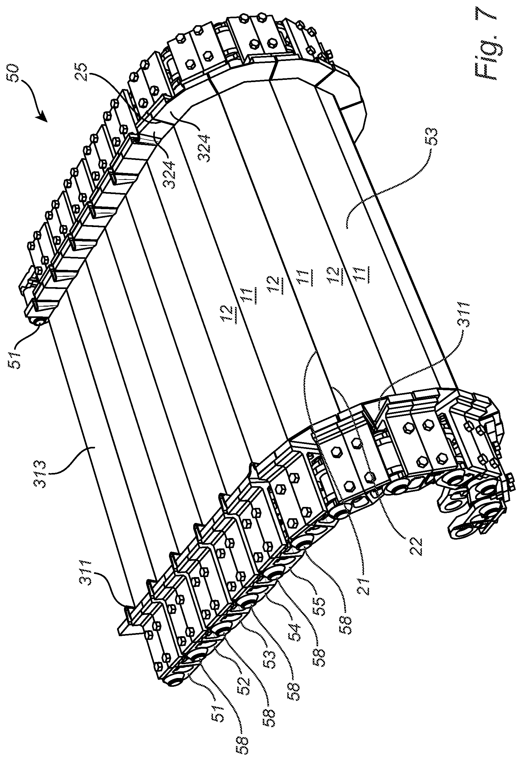 Patent US12297048 Figure 8 – Conveyor system unit and endless conveyor system
