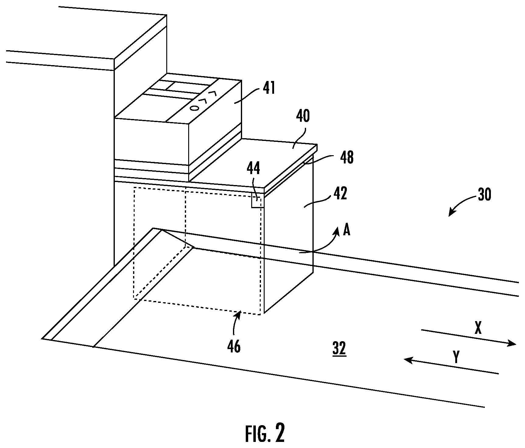 Patent US12297051 Figure 2 – Conveyor safety shield for point-of-sale system