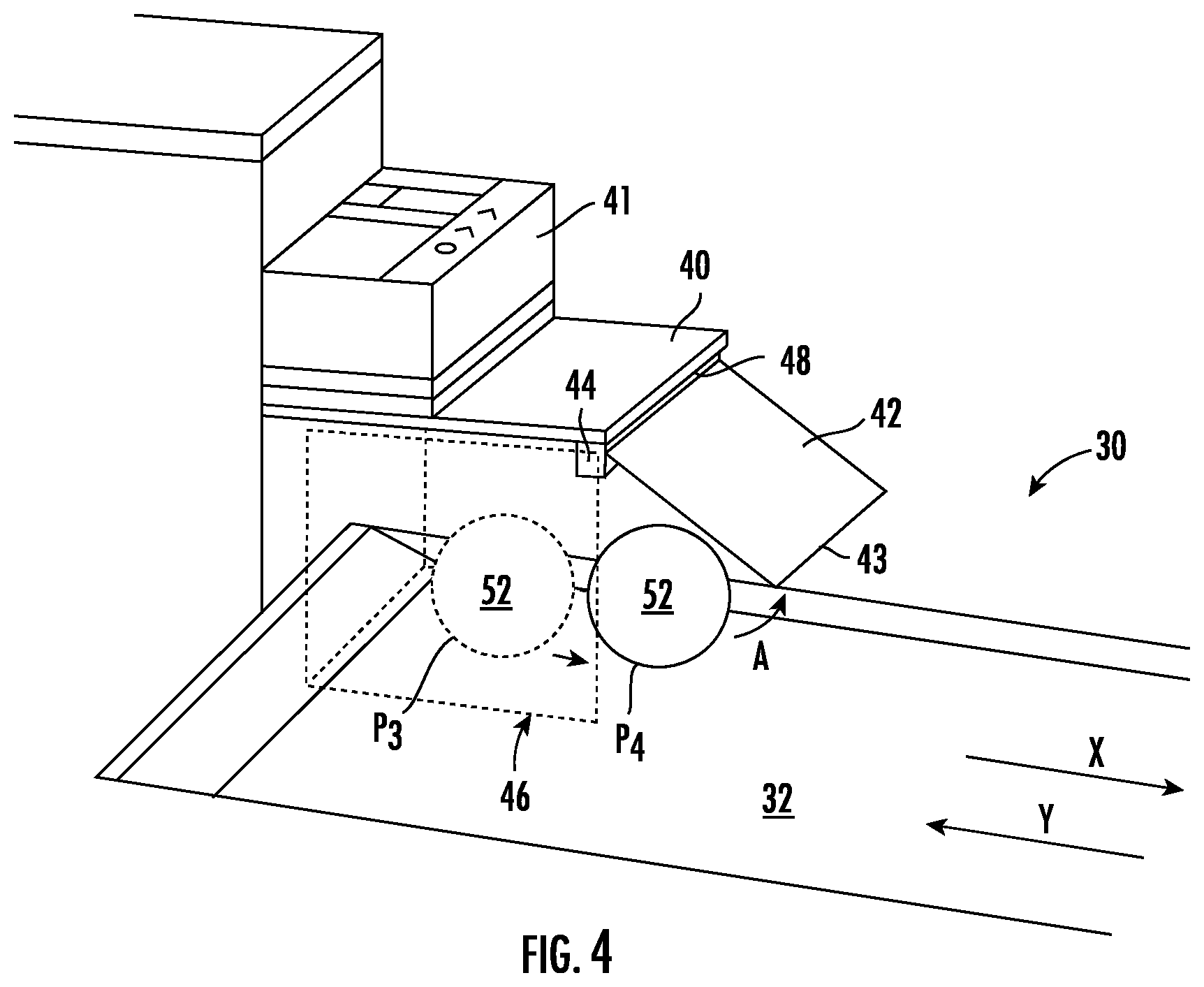 Patent US12297051 Figure 4 – Conveyor safety shield for point-of-sale system