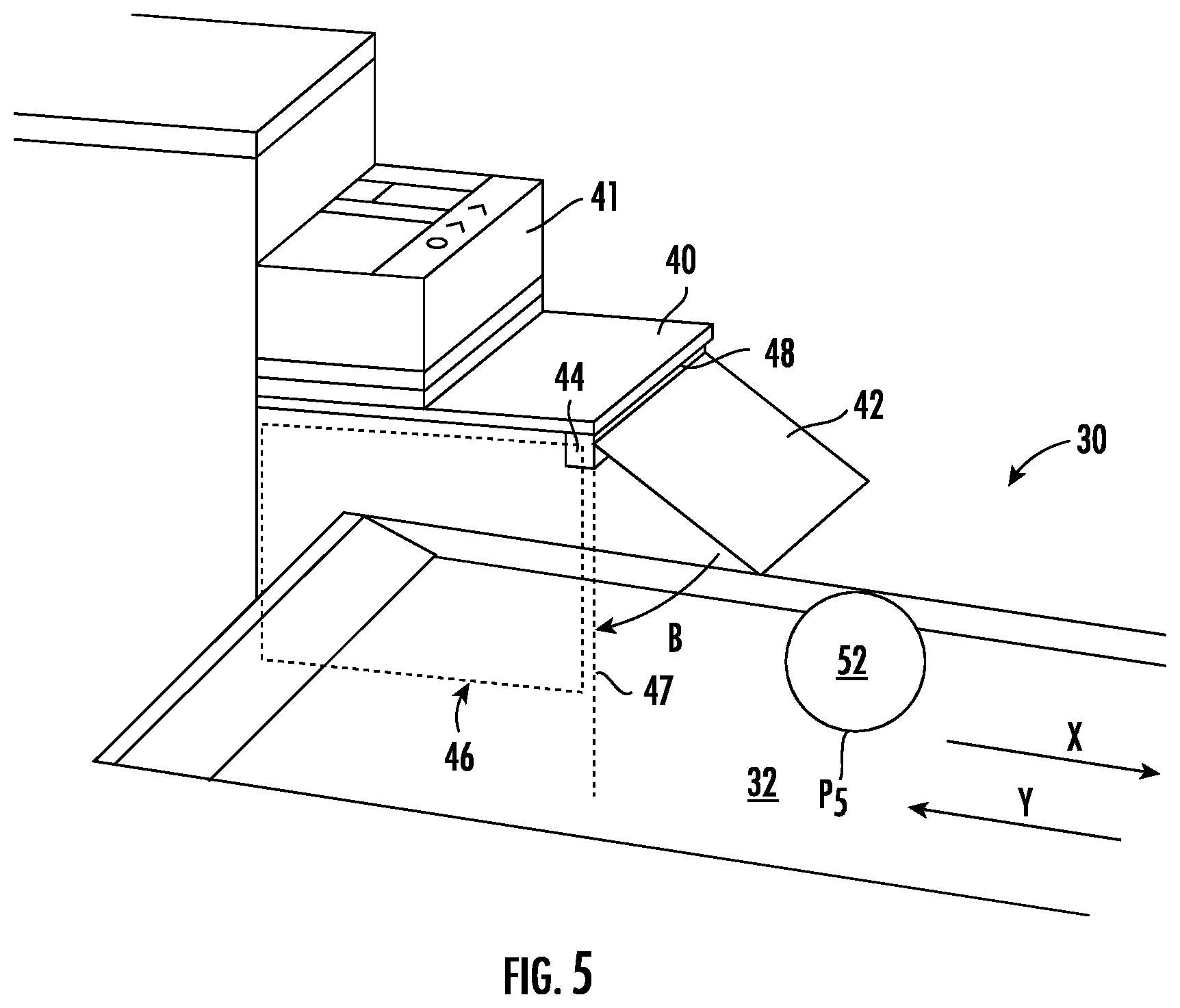 Patent US12297051 Figure 5 – Conveyor safety shield for point-of-sale system