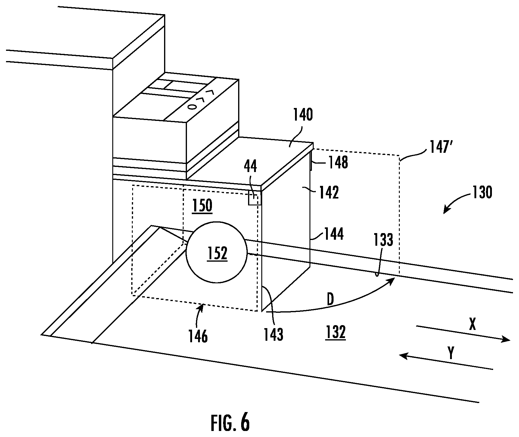Patent US12297051 Figure 6 – Conveyor safety shield for point-of-sale system