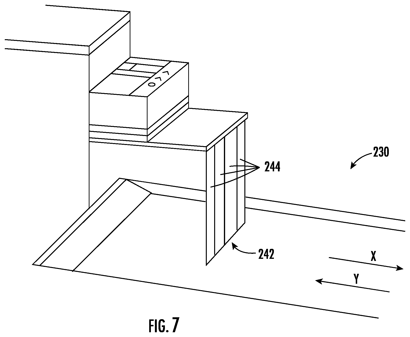 Patent US12297051 Figure 7 – Conveyor safety shield for point-of-sale system