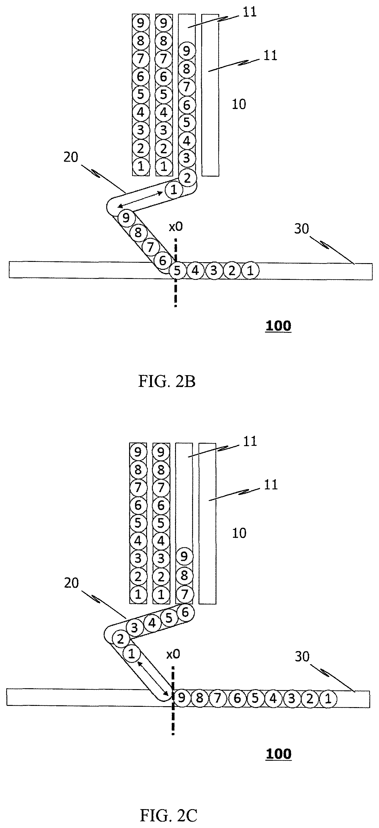 Patent US12297052 Figure 2 – Transfer device for an apparatus for continuously conveying items, and method for continuously conveying items