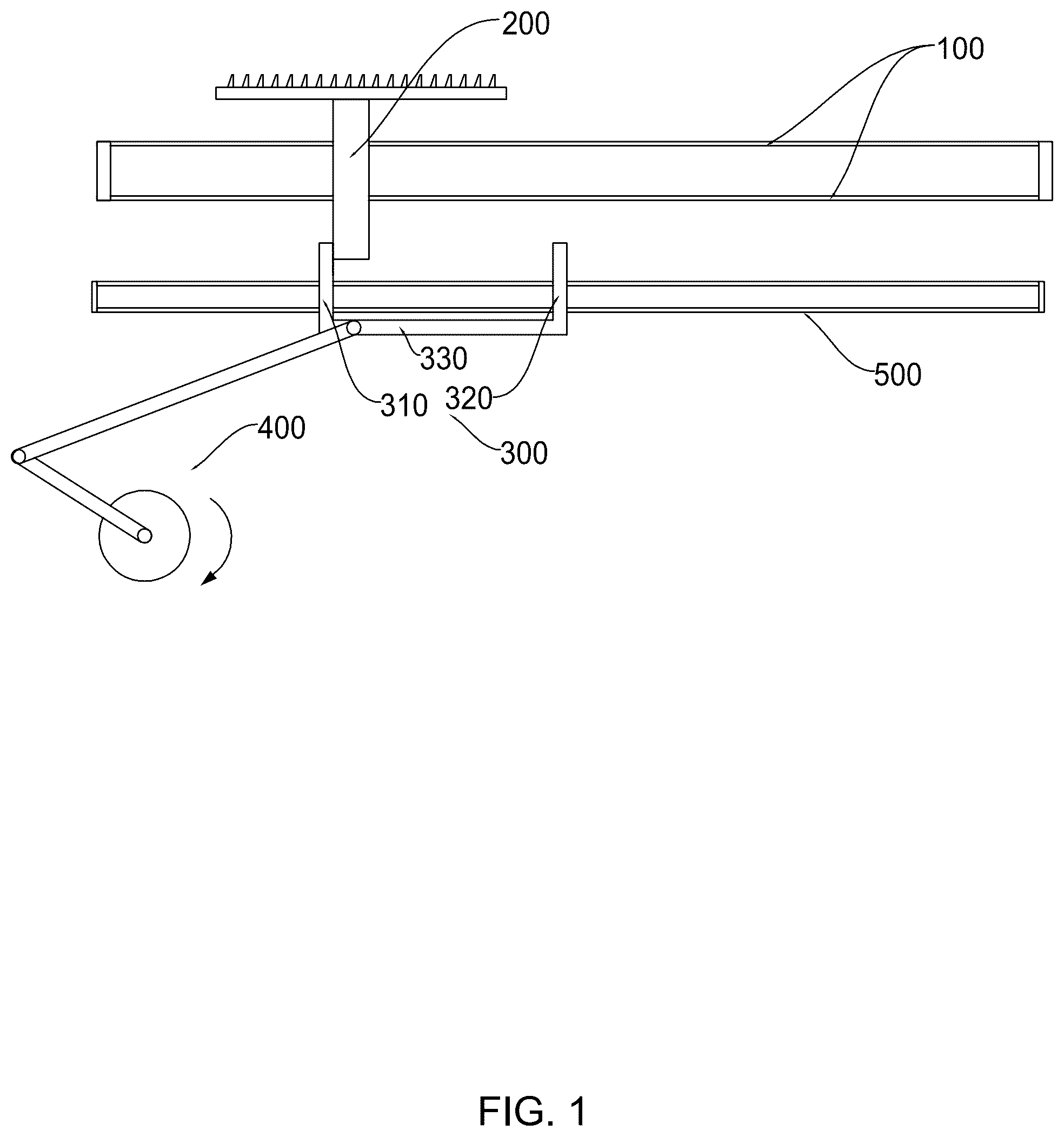 Patent US12297054 Figure 1 – Intermittent moving mechanism and intermittent diversion device