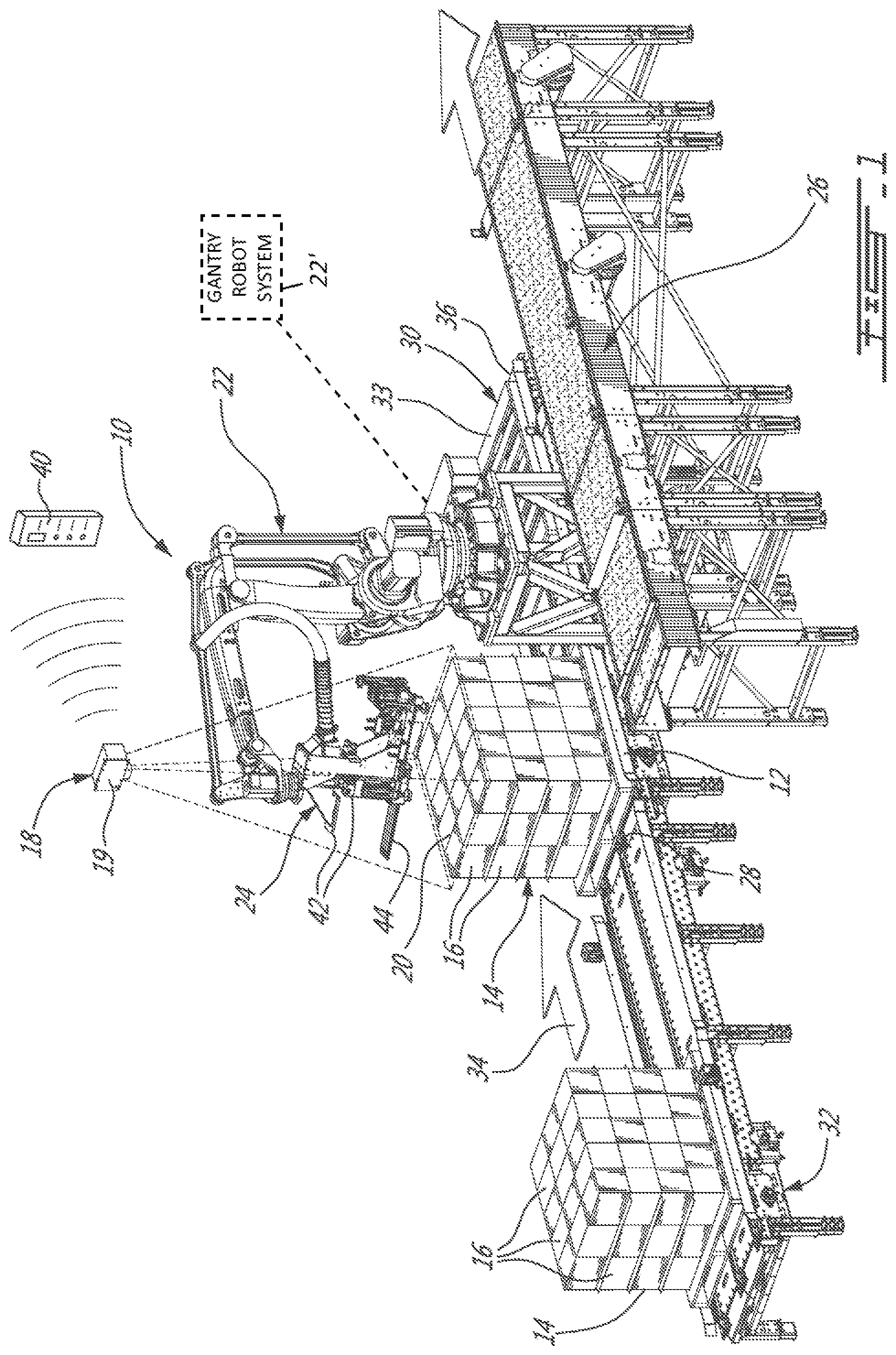 Patent US12297058 Figure 1 – Vision-assisted robotized depalletizer