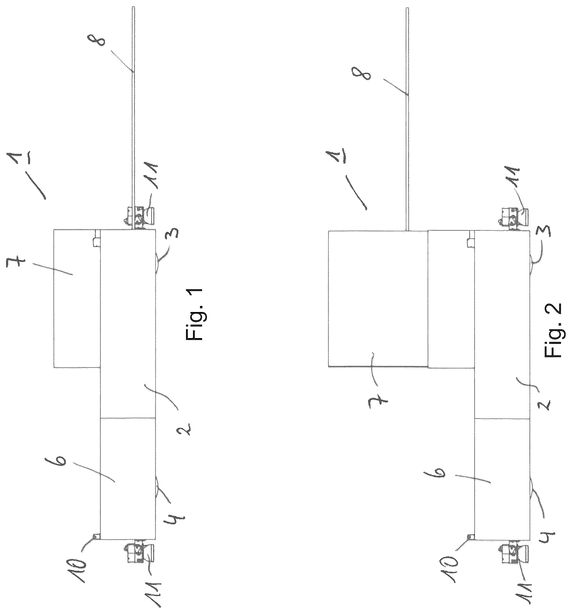 Patent US12297059 Figure 1 – Loading system for loading and unloading trucks with pallets in transverse direction