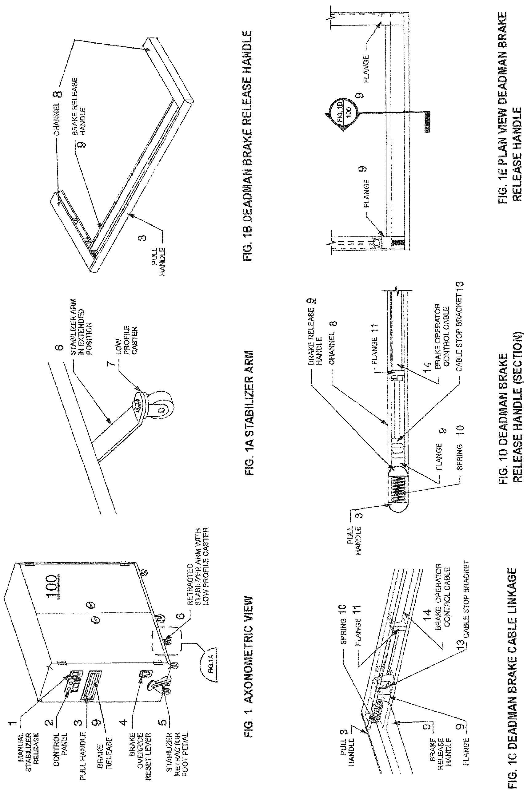 Patent US12297060 Figure 1 – Mobile motorized cargo container with selectively deployable control systems