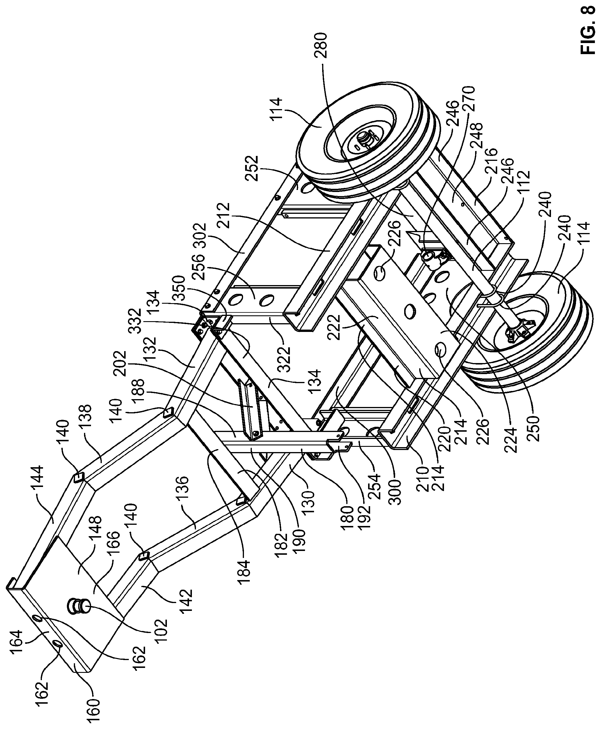 Patent US12297061 Figure 8 – Trailer stabilizer