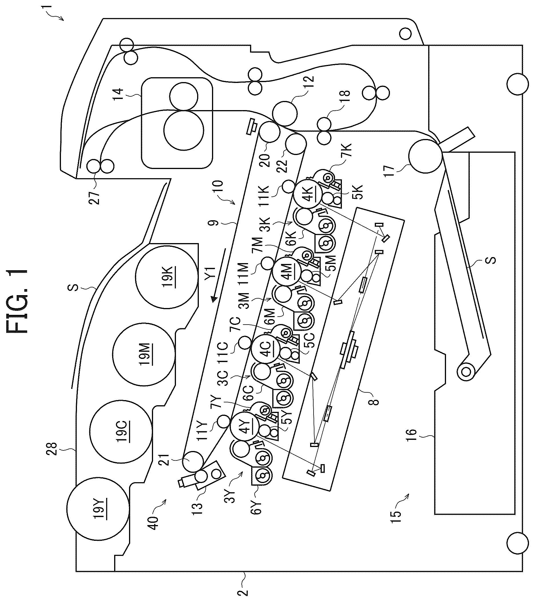 Patent US12297067 Figure 1 – Belt device, transfer device, and image forming apparatus