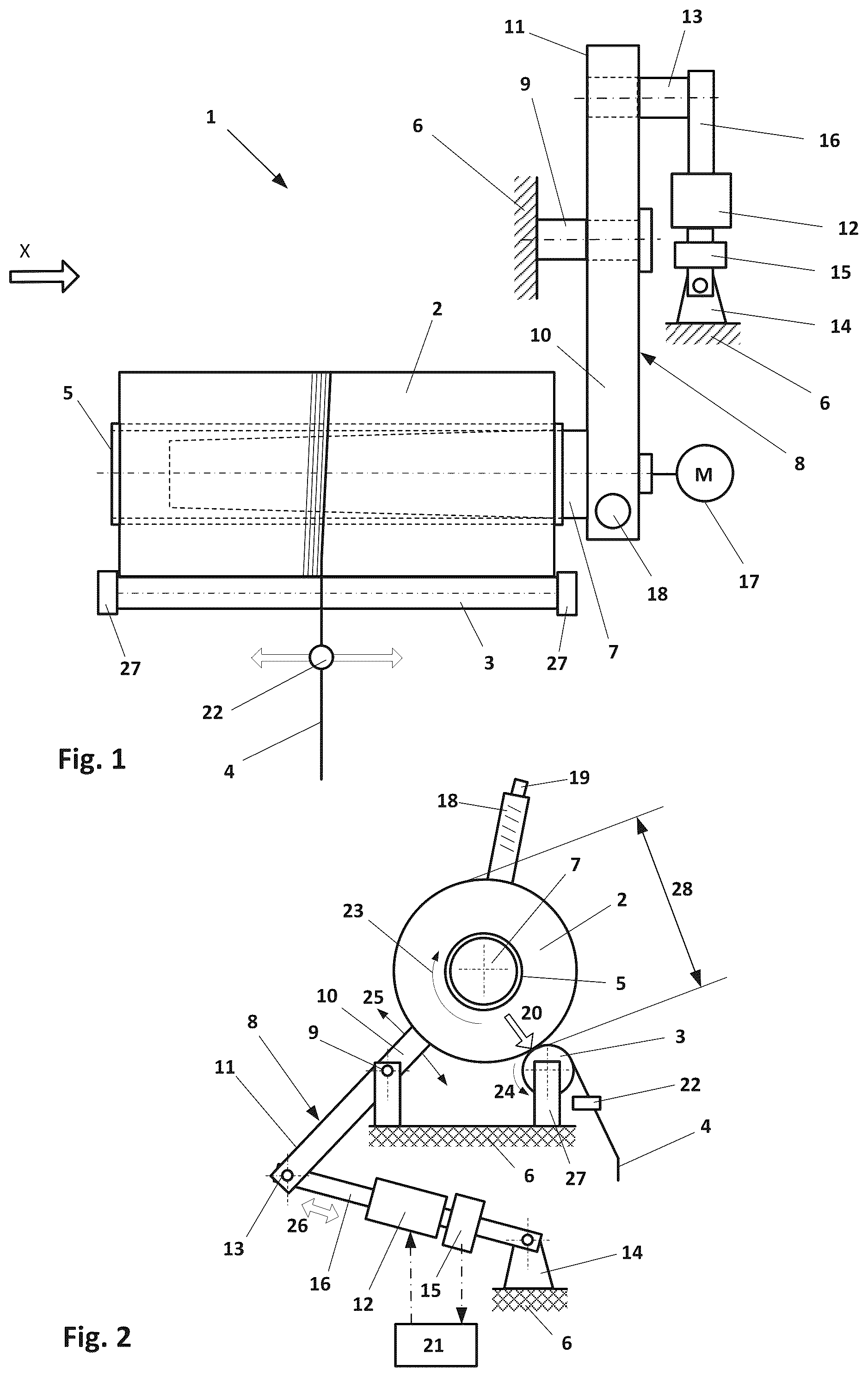 Patent US12297068 — Winding device — Figure 1