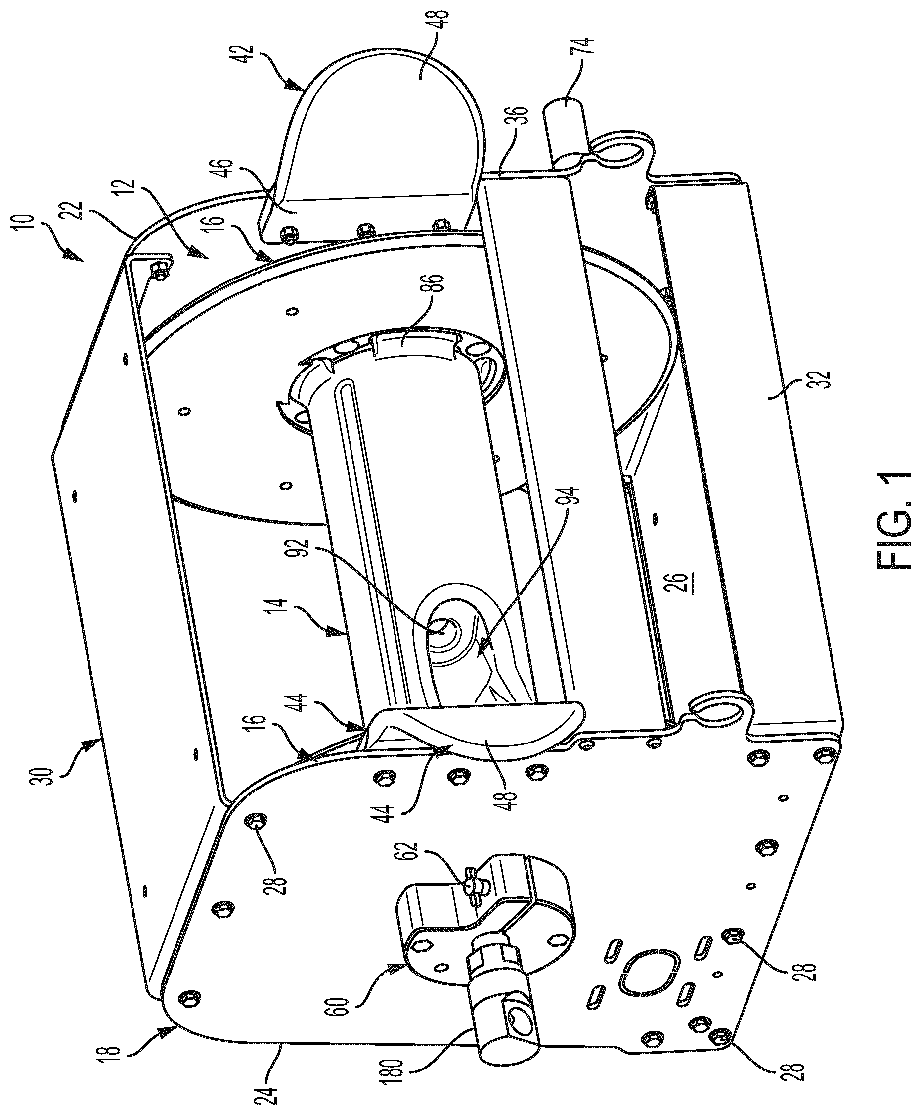 Patent US12297071 — Hose reel accumulator drum — Figure 1