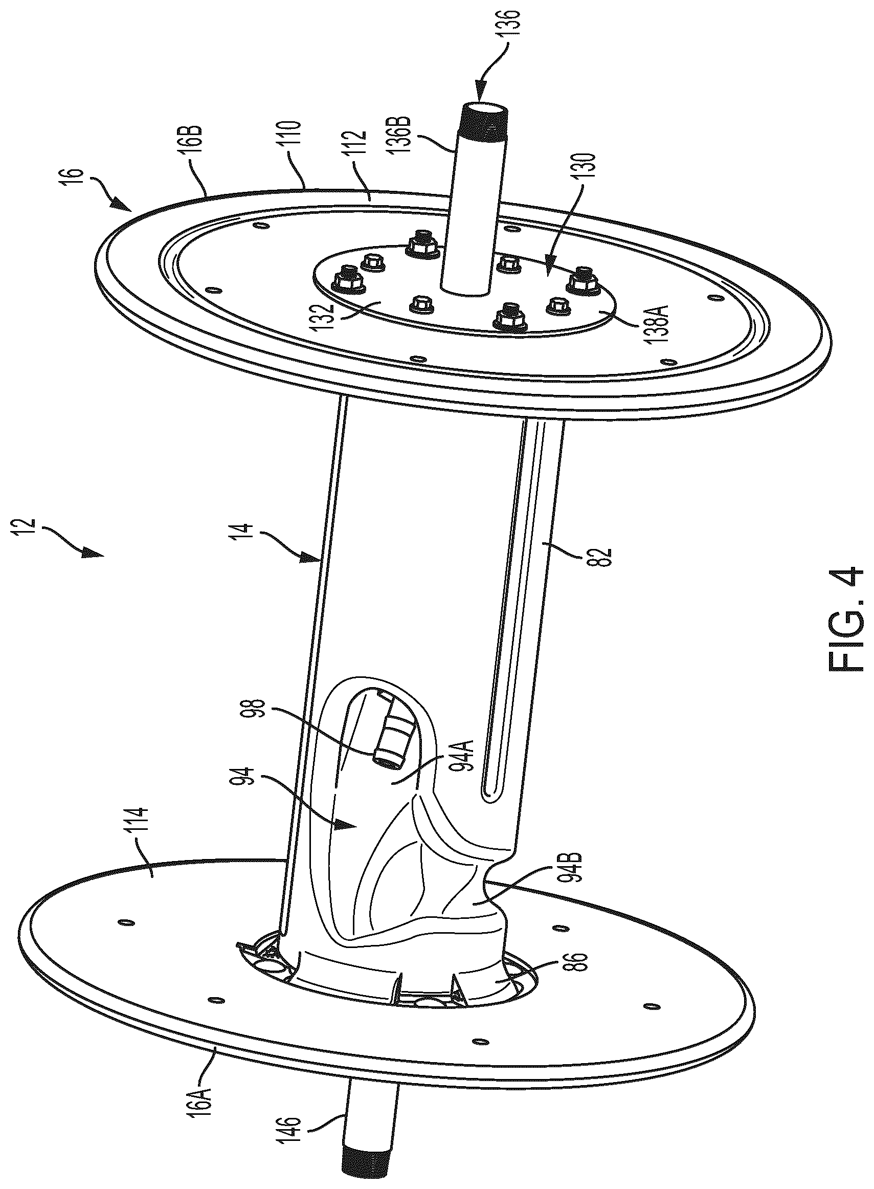 Patent US12297071 Figure 4 – Hose reel accumulator drum